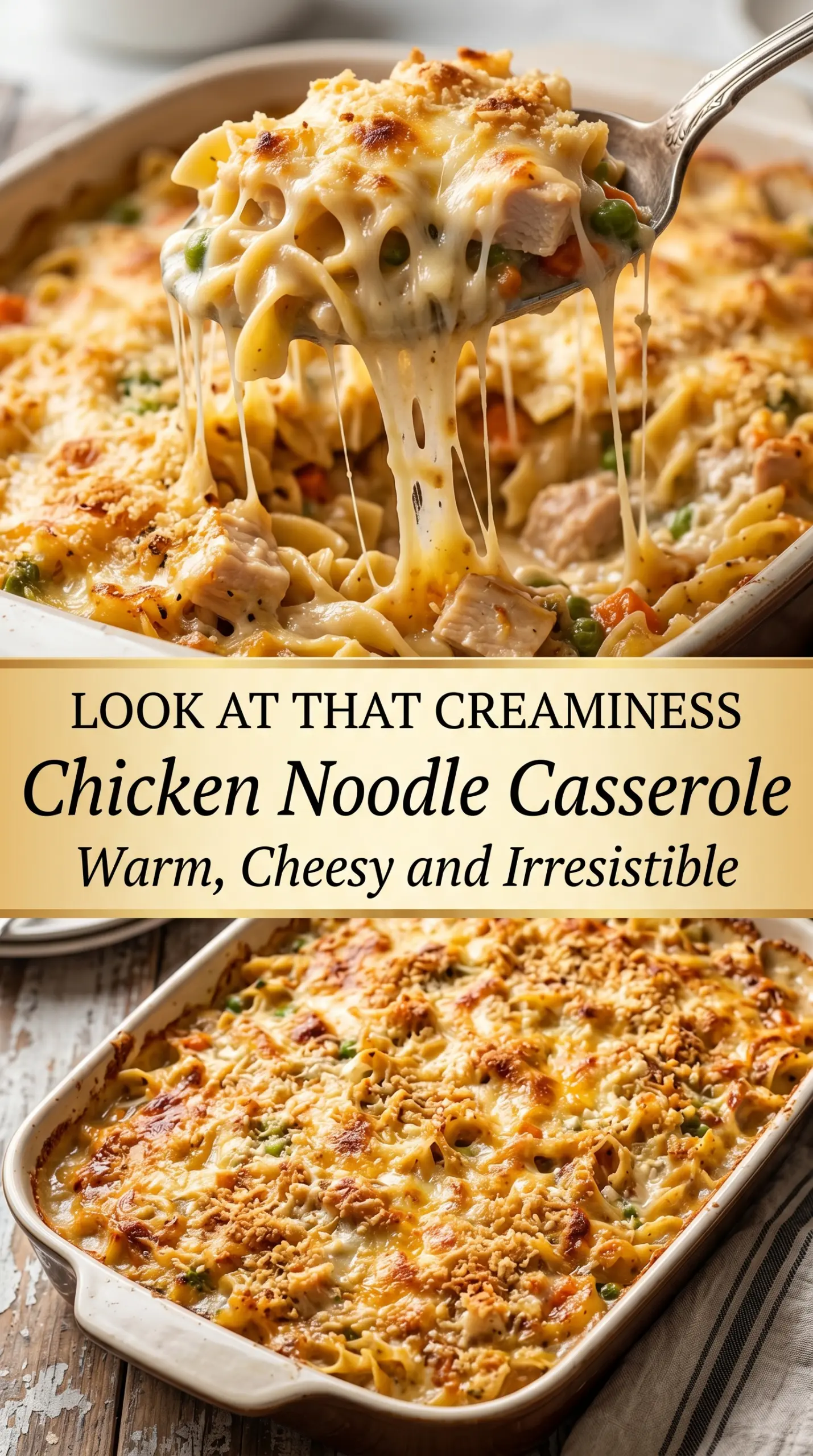 Chicken Noodle Casserole creamy savory