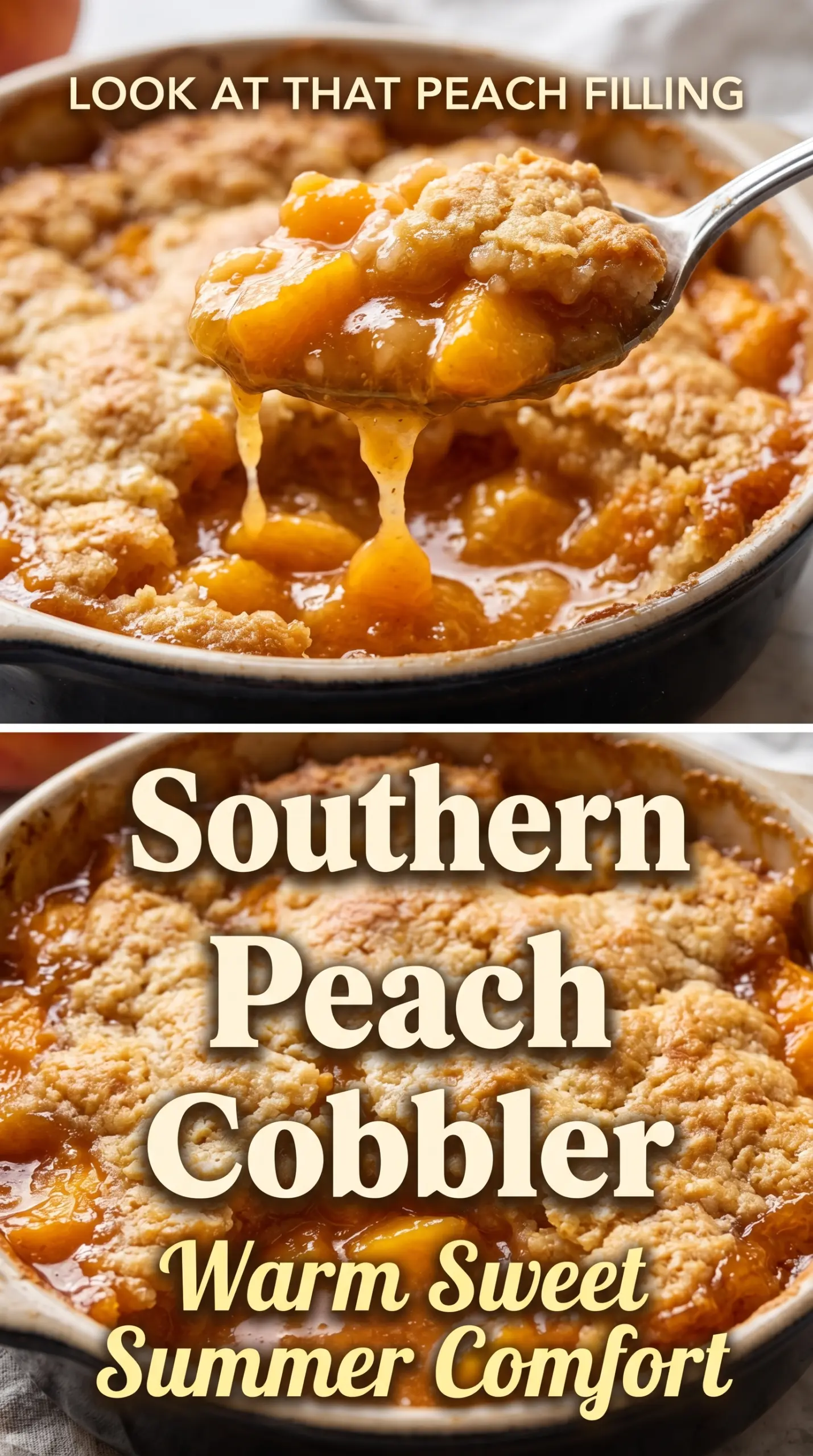 Classic Southern Peach Cobbler juicy buttery golden