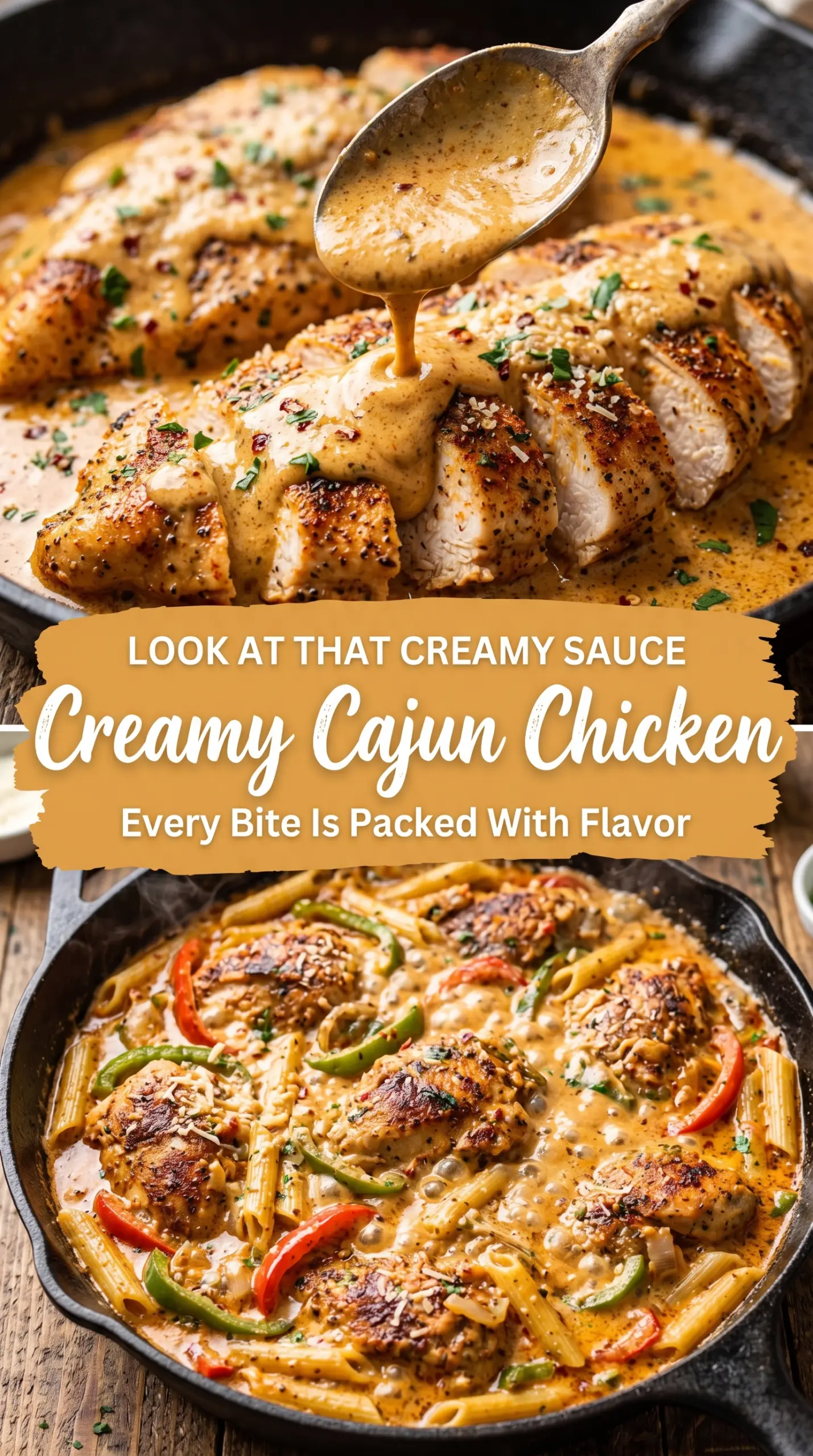 Creamy Cajun Chicken spicy creamy Parmesan