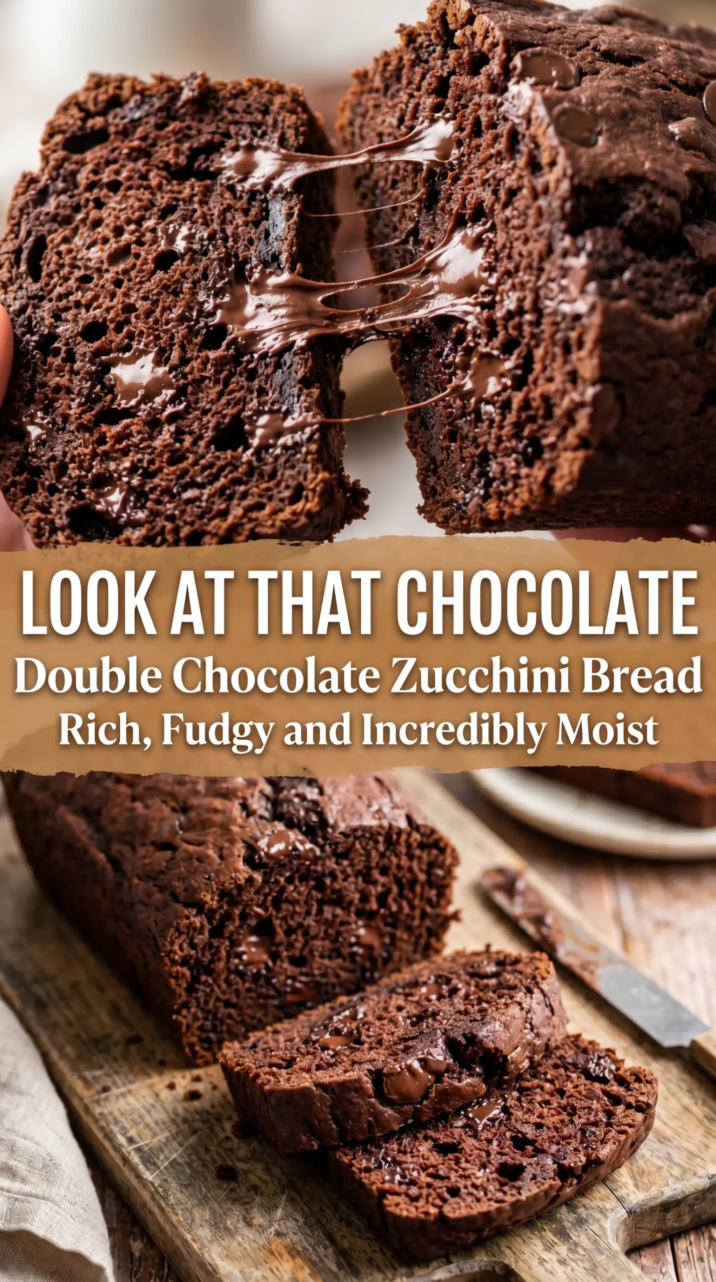 Double Chocolate Zucchini Bread rich moist chocolate