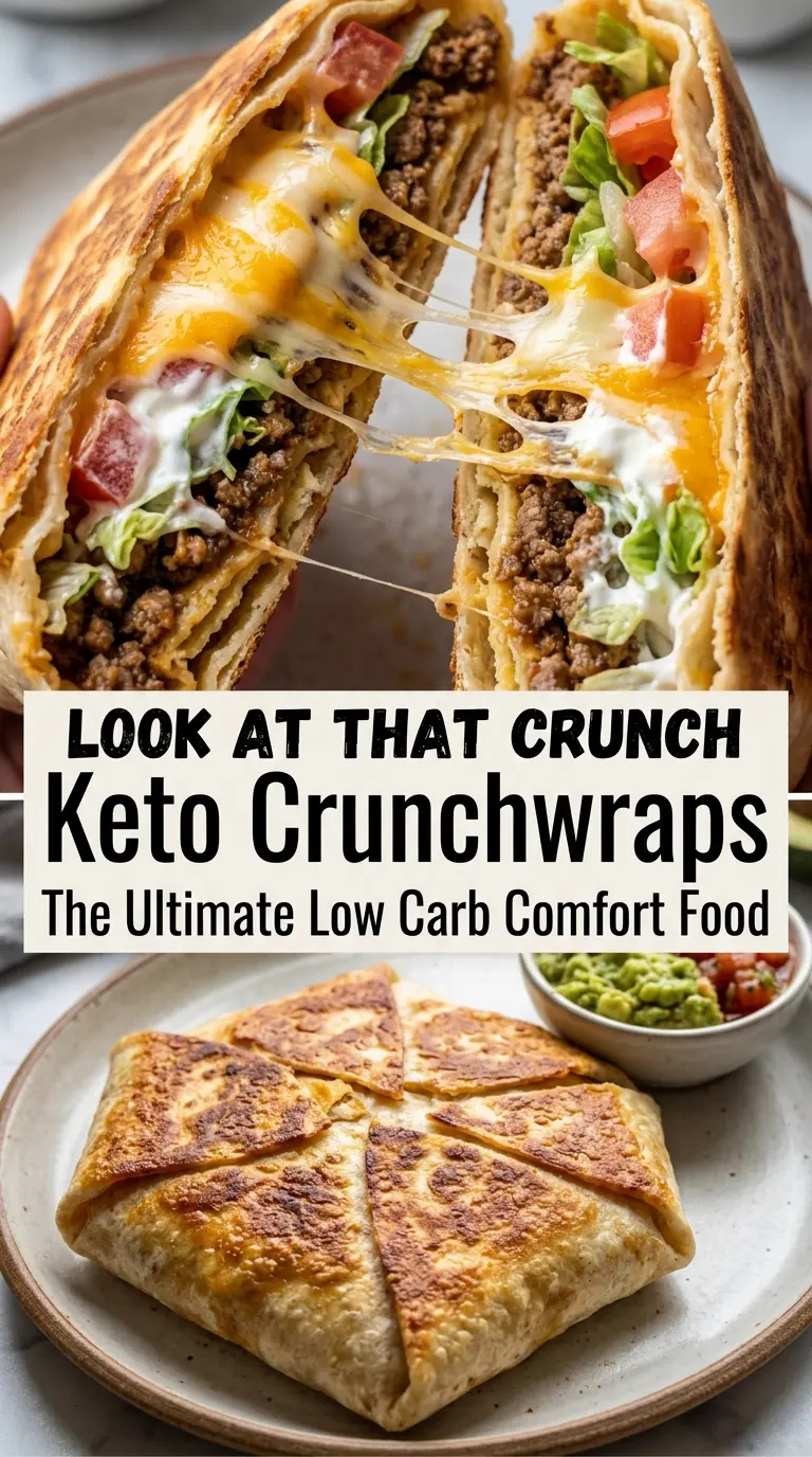 Easy Keto Crunchwraps crispy cheesy low-carb