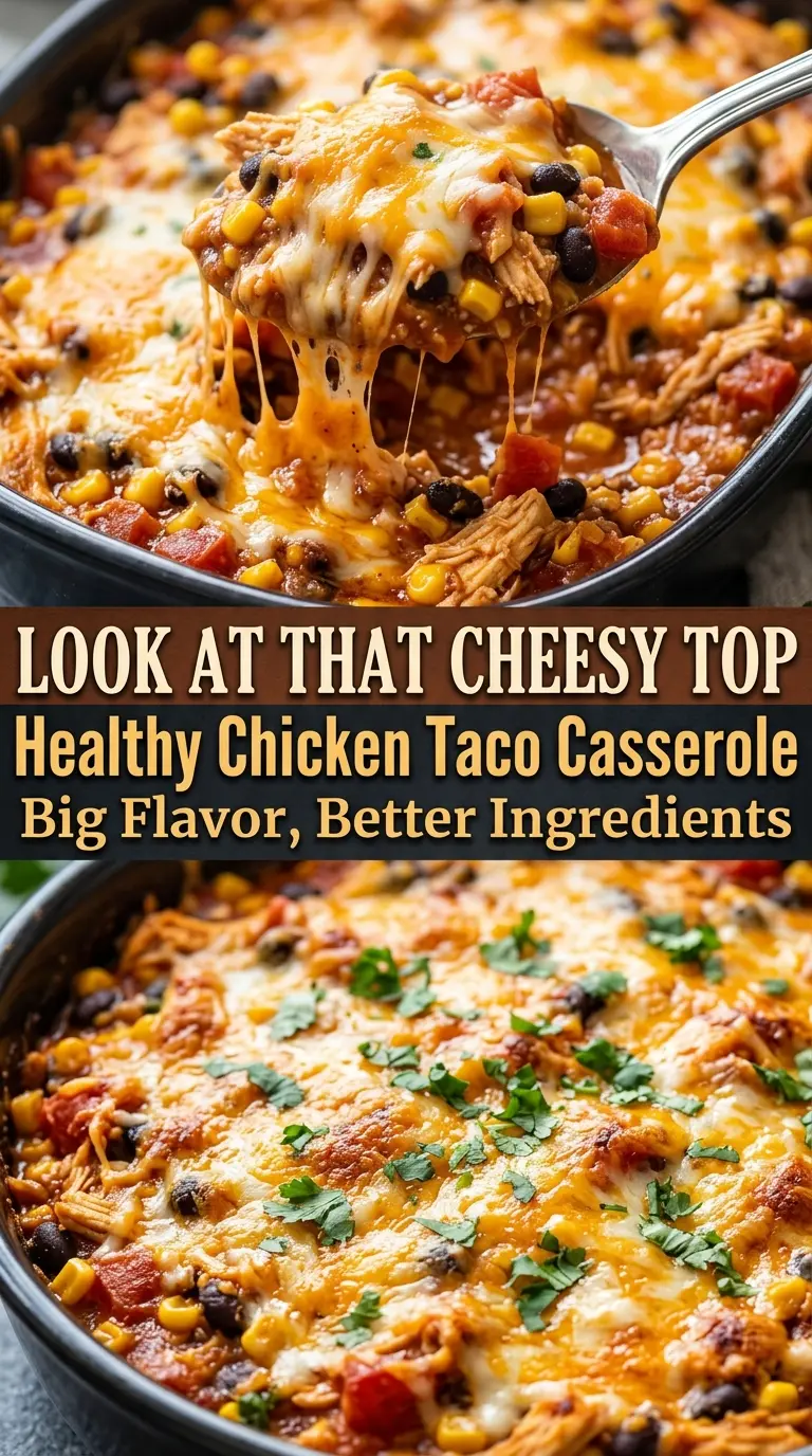 Healthy Chicken Taco Casserole