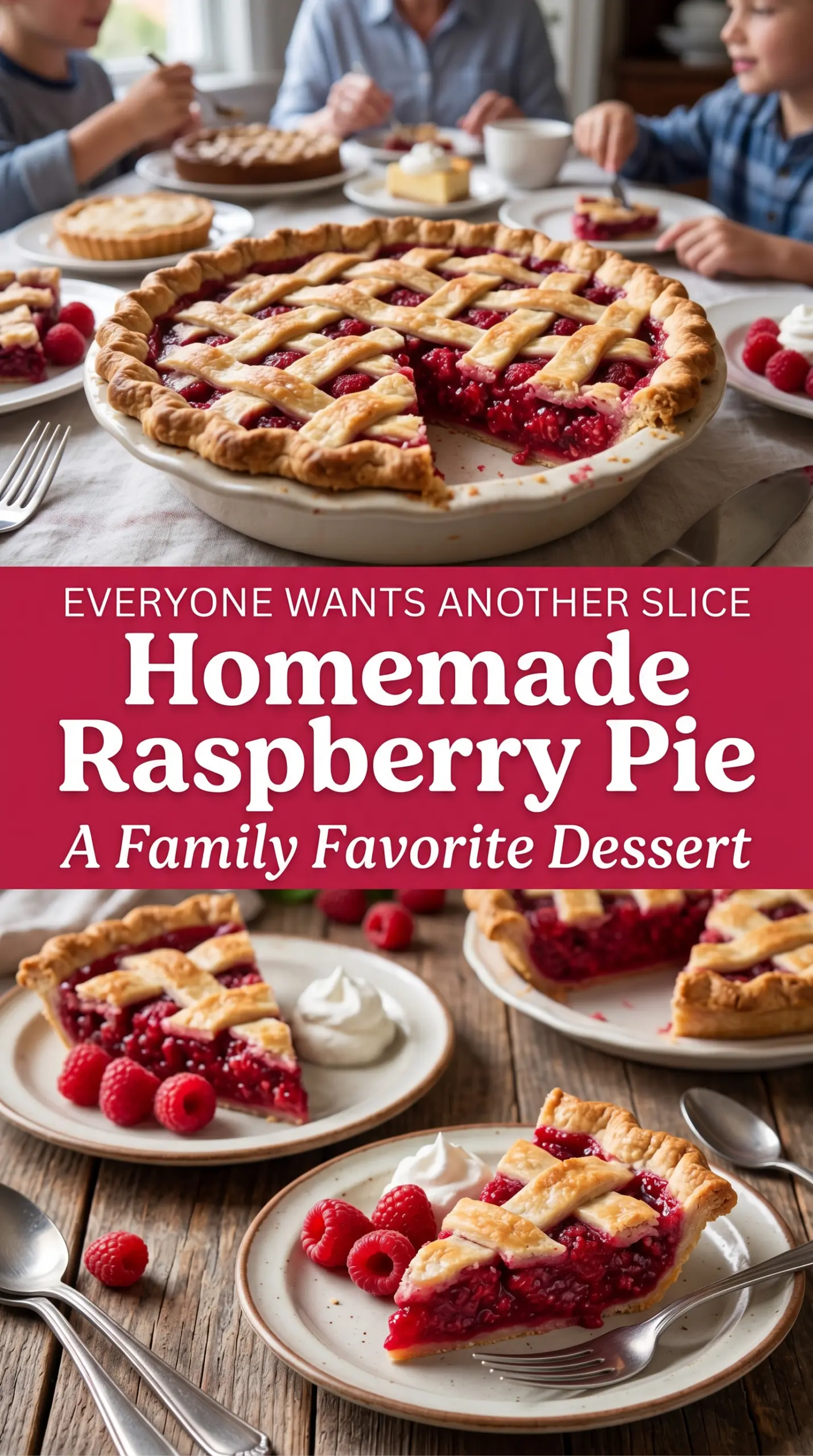 Homemade Raspberry Pie sweet-tart flaky