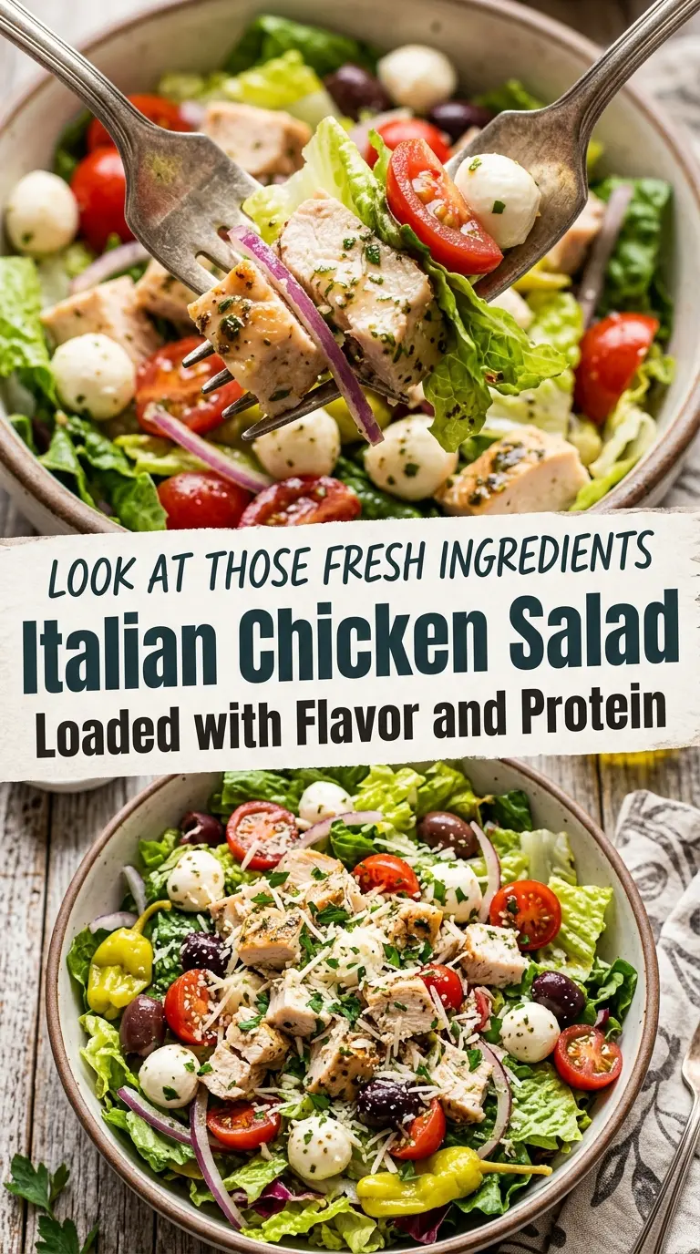 Italian chicken salad crisp zesty colorful