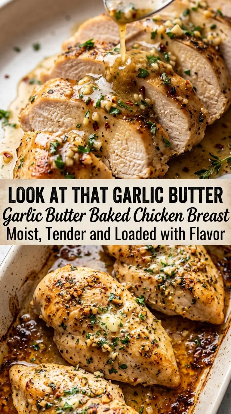 Juicy Garlic Butter Baked Chicken Breast juicy garlic butter tender