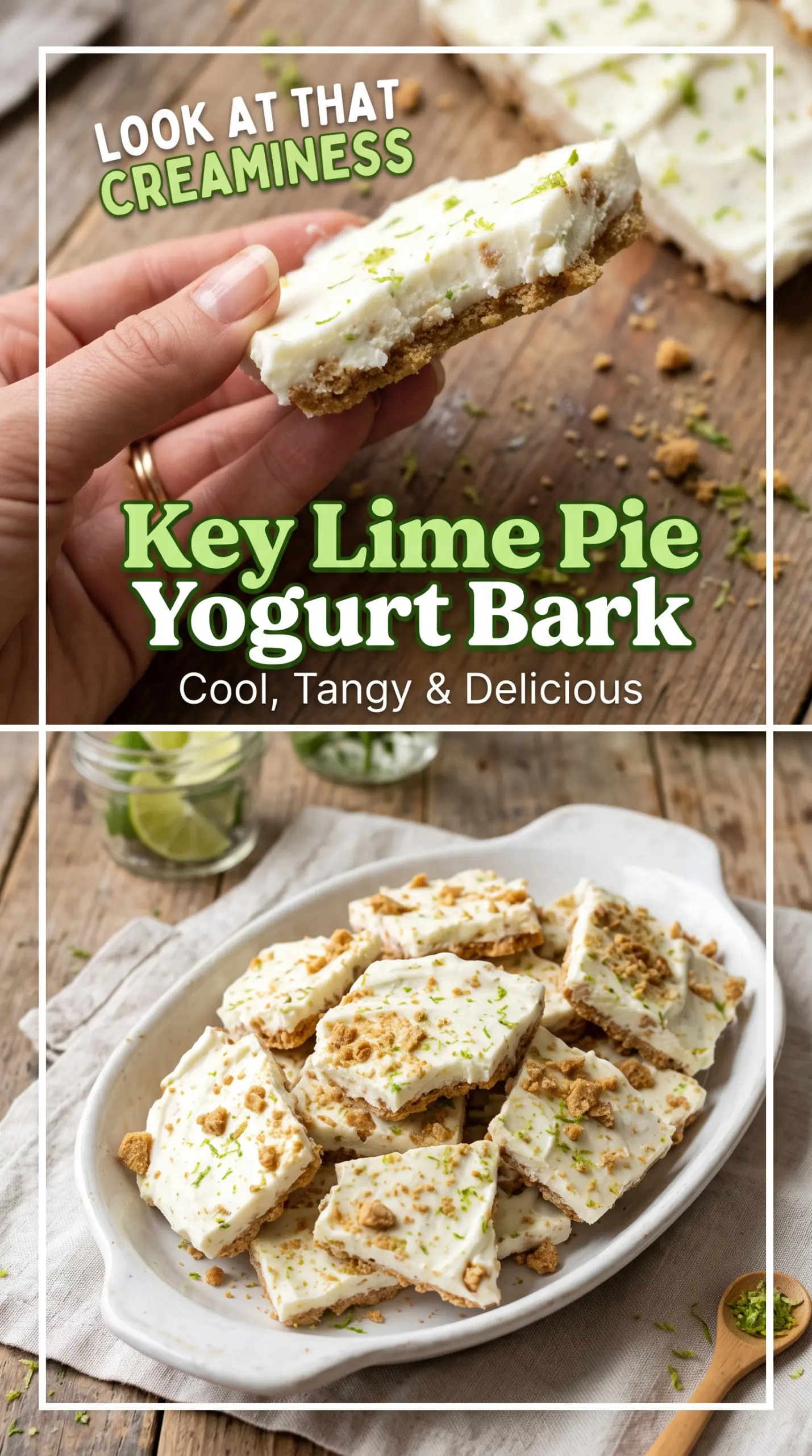 Key Lime Pie Yogurt Bark tangy creamy frozen