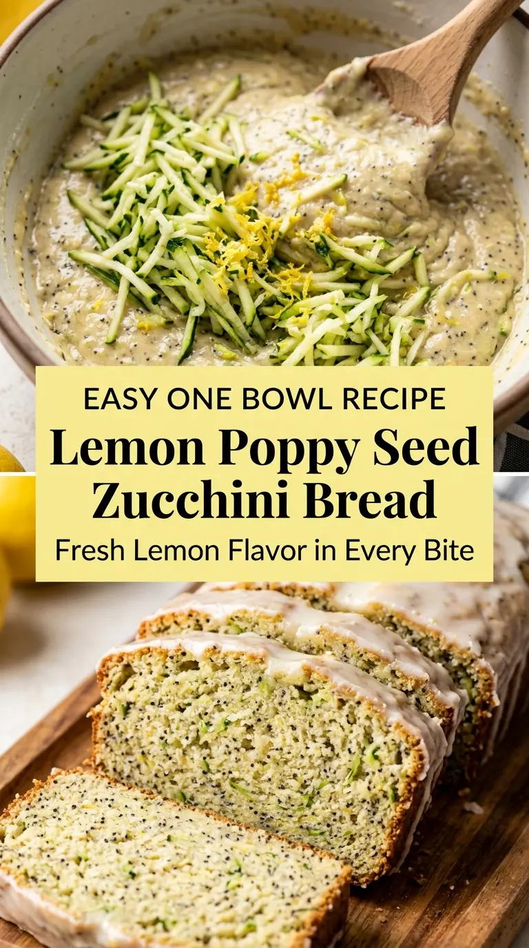 Lemon poppy seed zucchini bread bright moist glazed