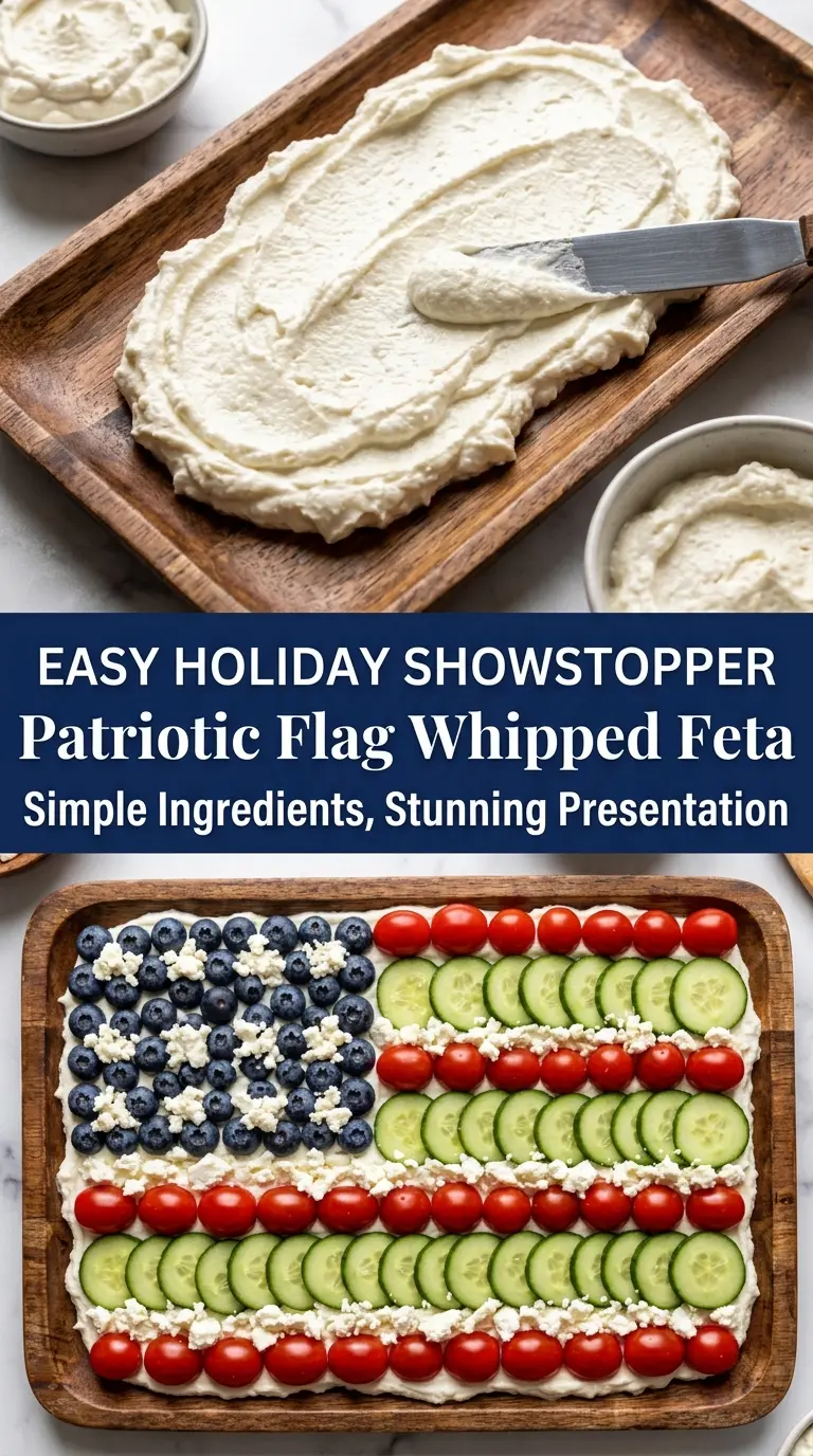 Patriotic Flag Whipped Feta