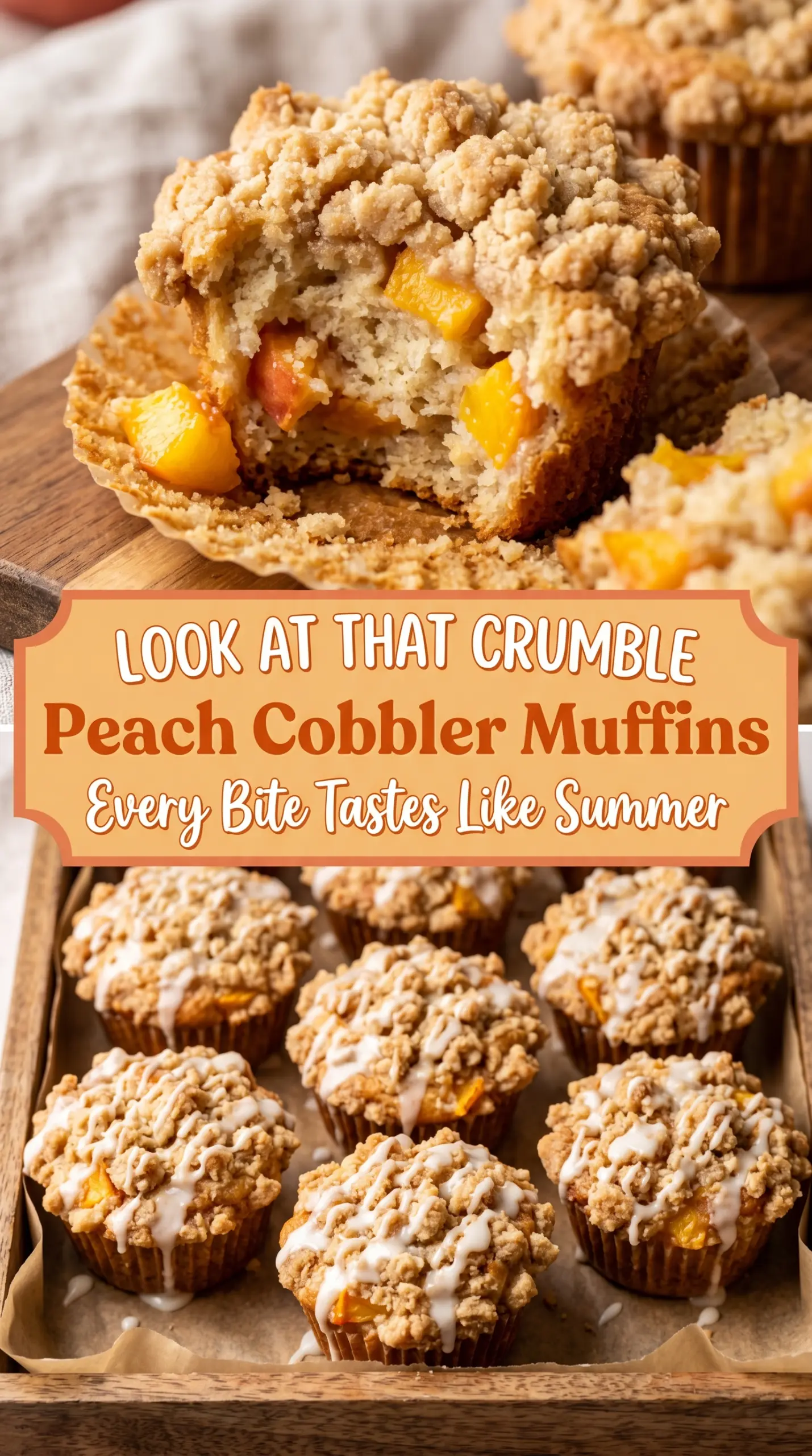 Peach Cobbler Muffins