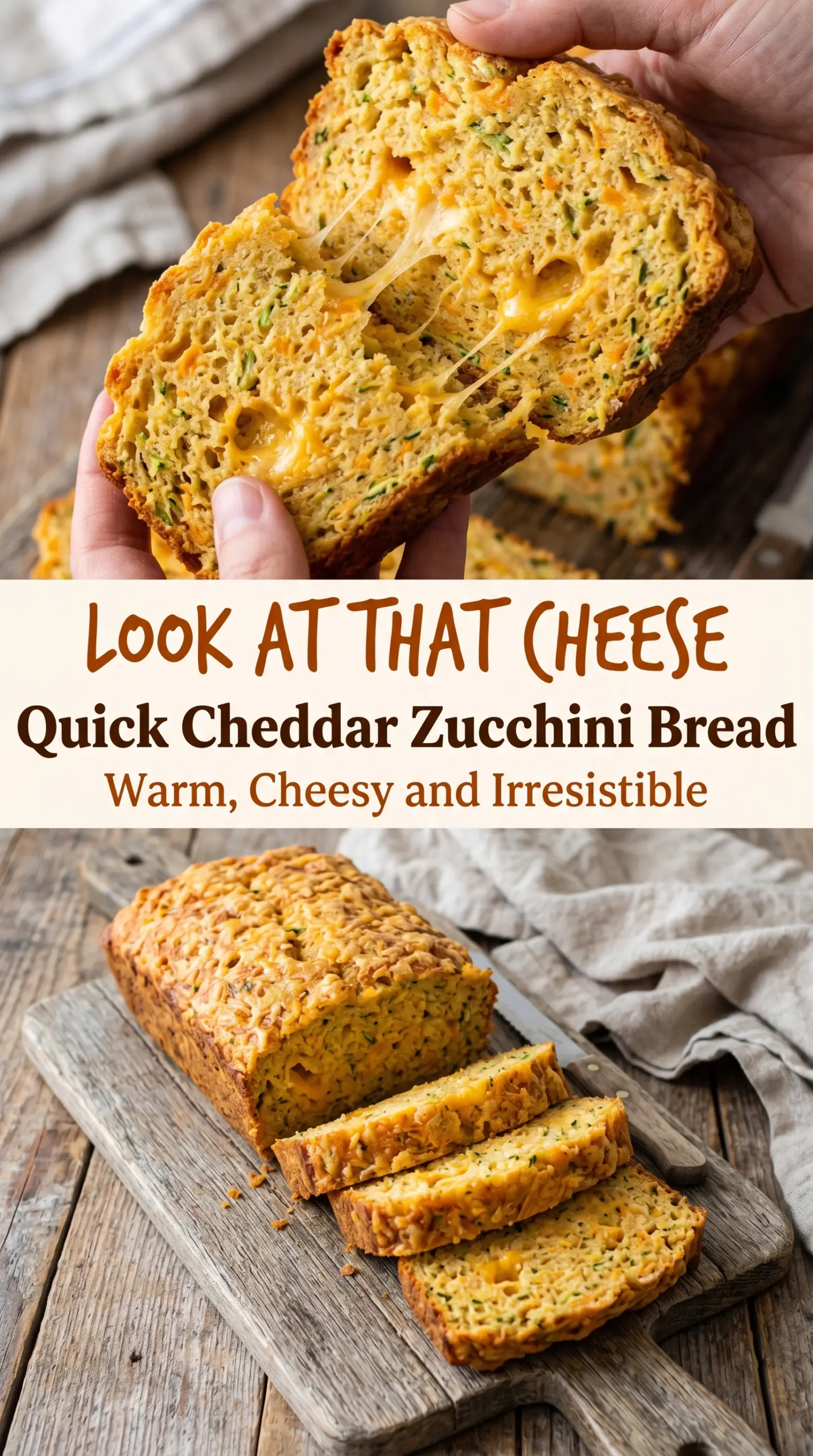 Quick Cheddar Zucchini Bread savory moist