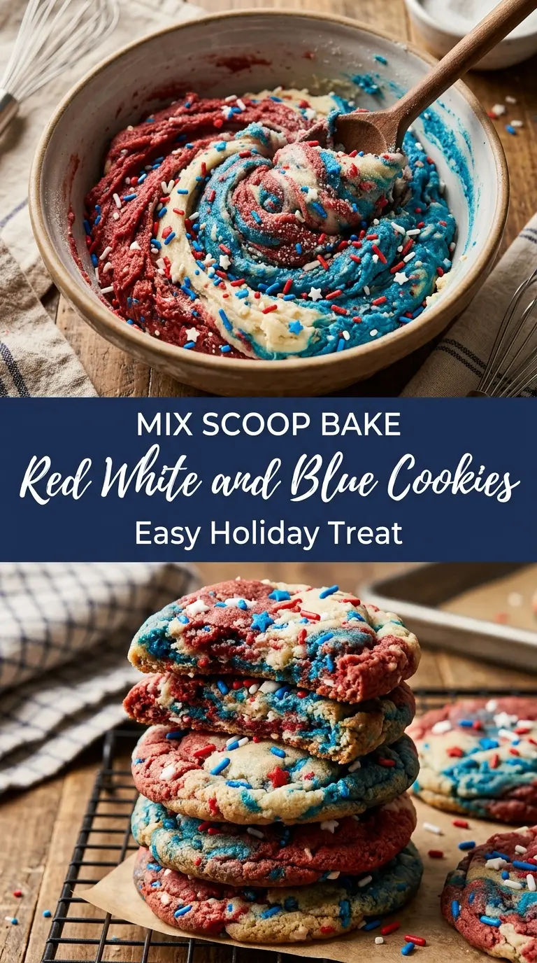 Red White and Blue Cookies 