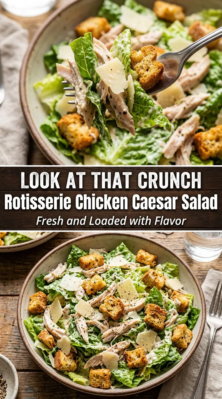 Rotisserie Chicken Caesar Salad crisp creamy hearty