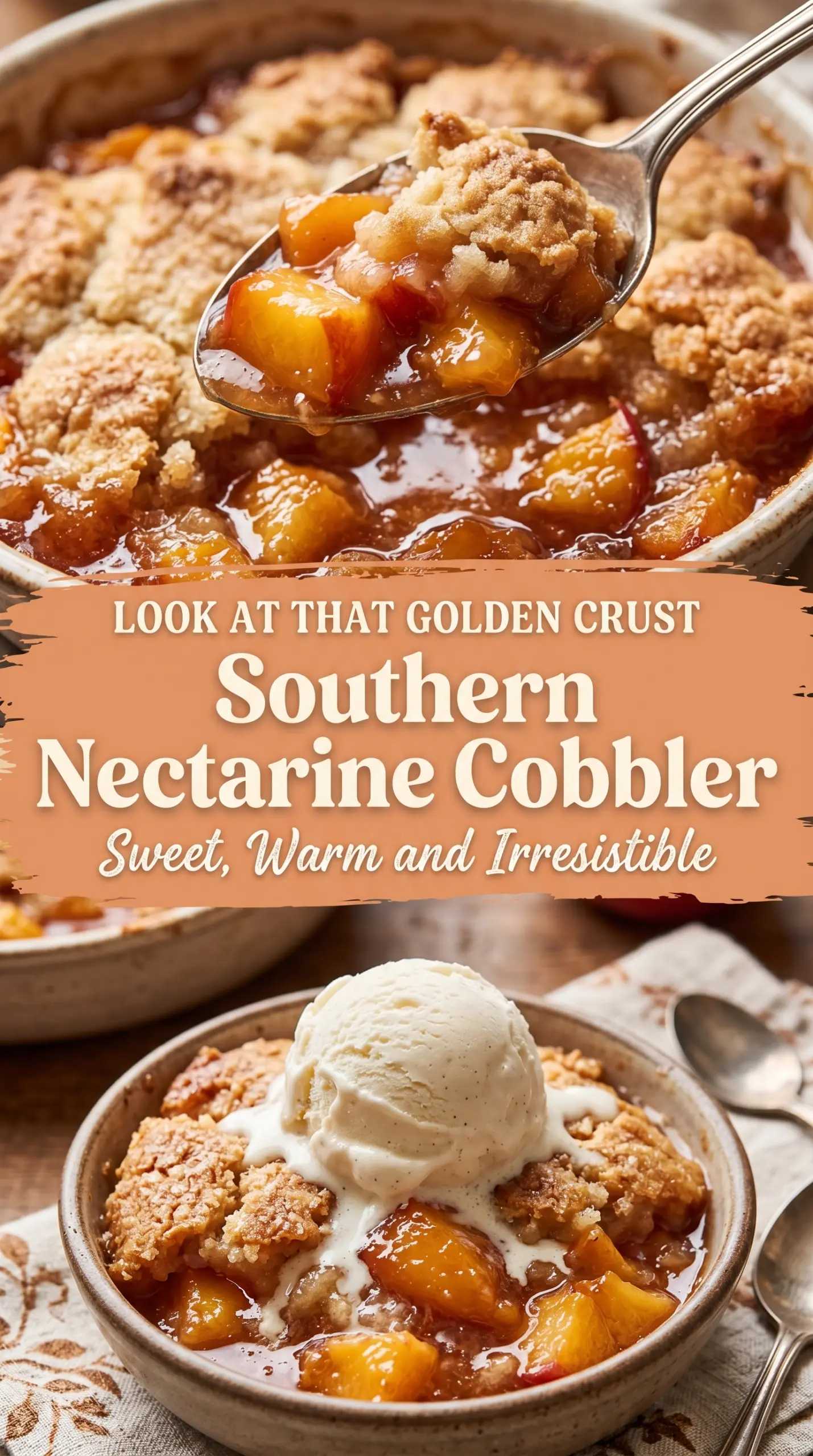 Southern Nectarine Cobbler juicy golden buttery