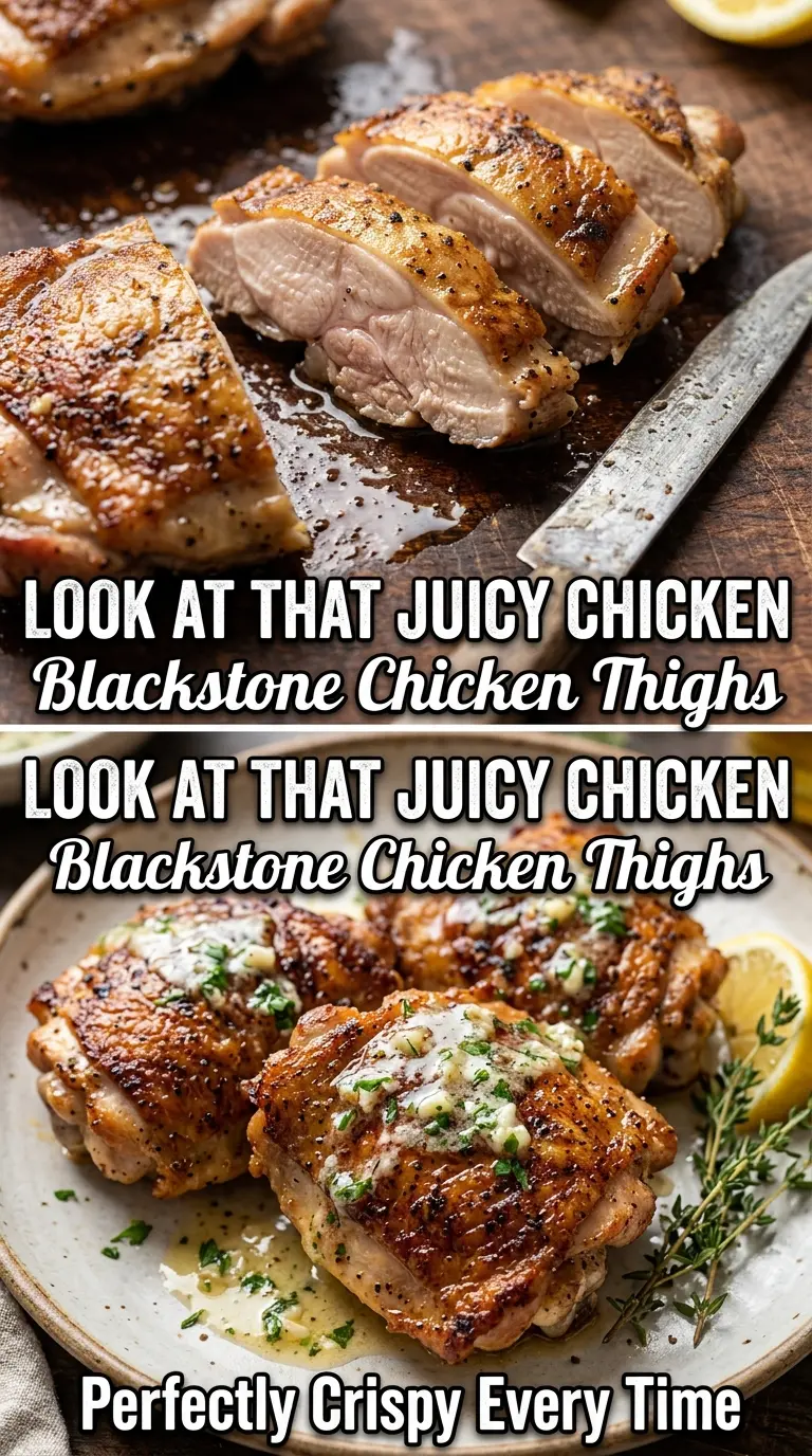 Blackstone Chicken Thighs Recipe juicy garlic butter chicken
