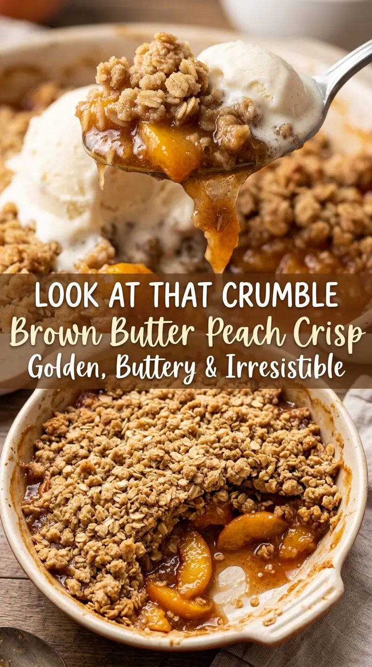 Brown Butter Peach Crisp