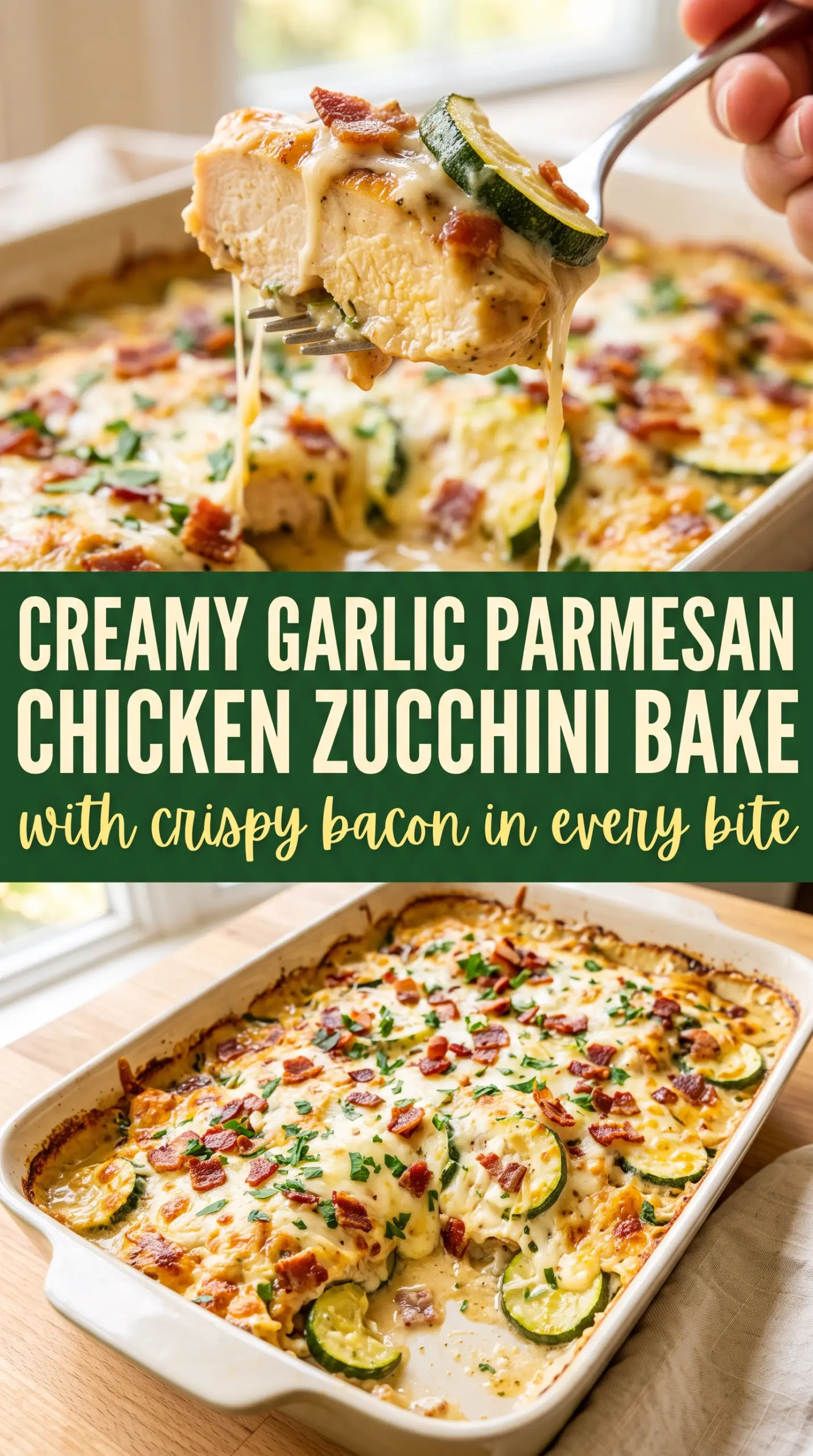 Chicken Zucchini Bake with Bacon