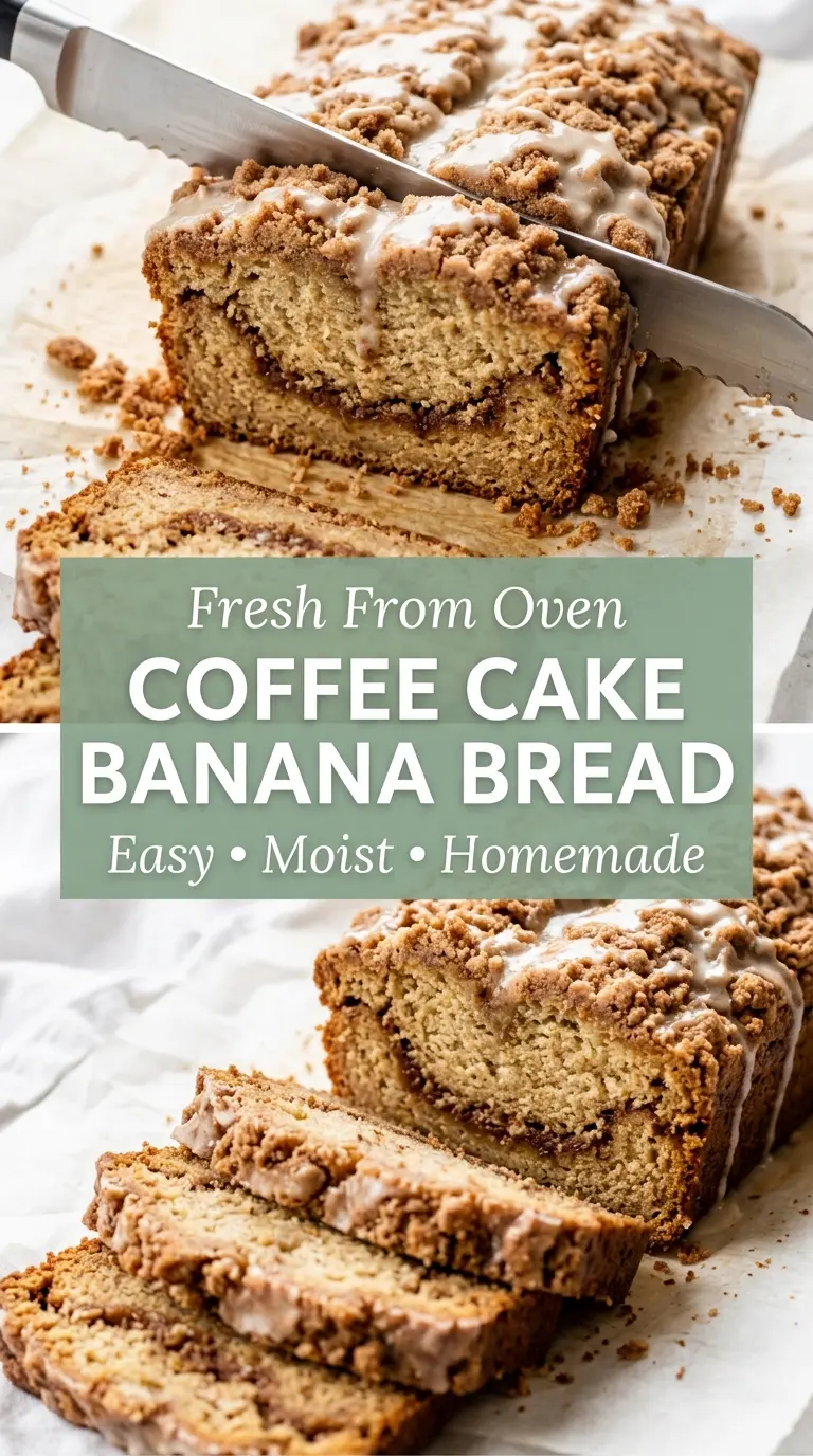 Coffee Cake Banana Bread cinnamon streusel moist loaf