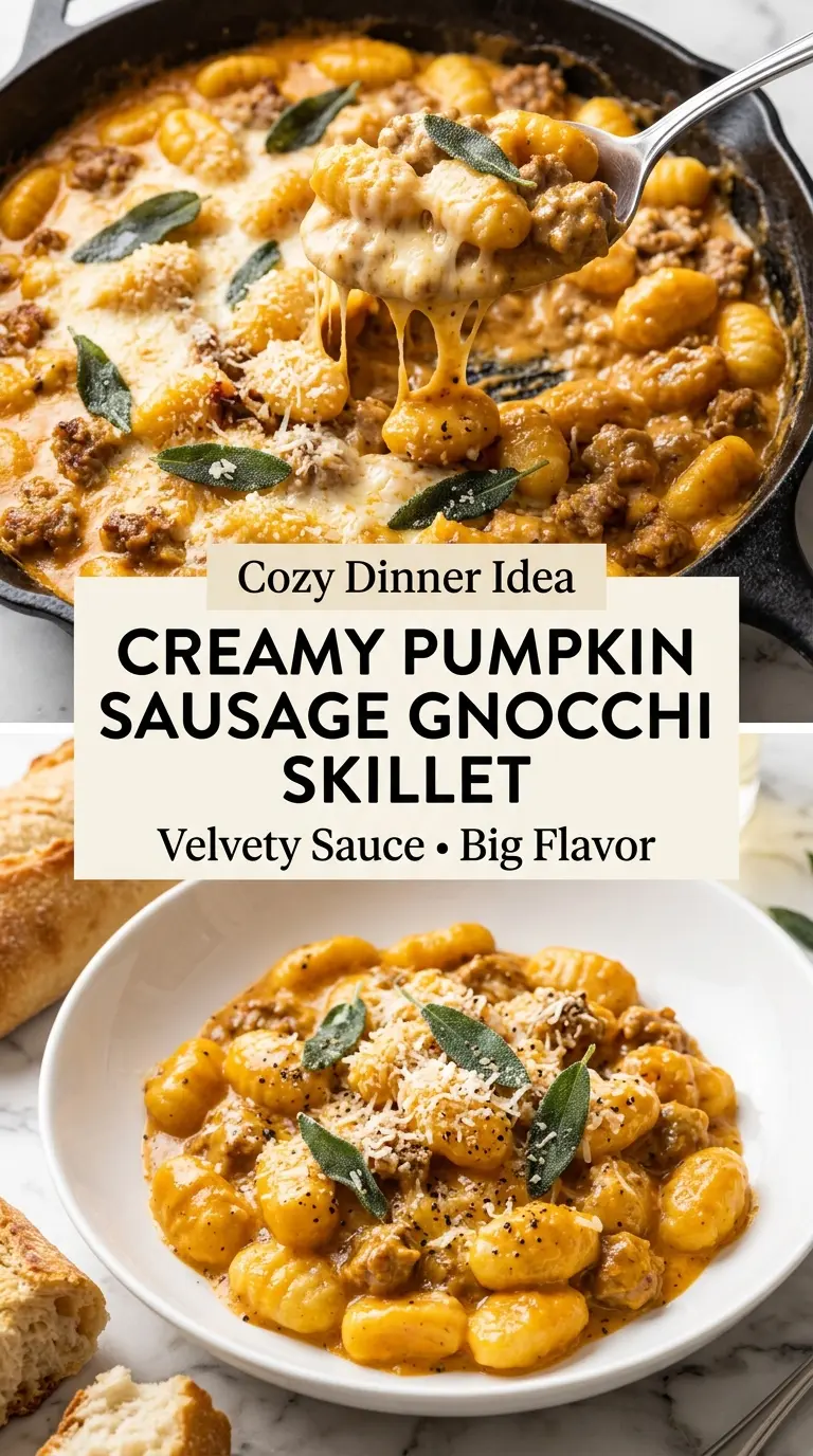 Creamy Pumpkin Sausage Gnocchi Skillet