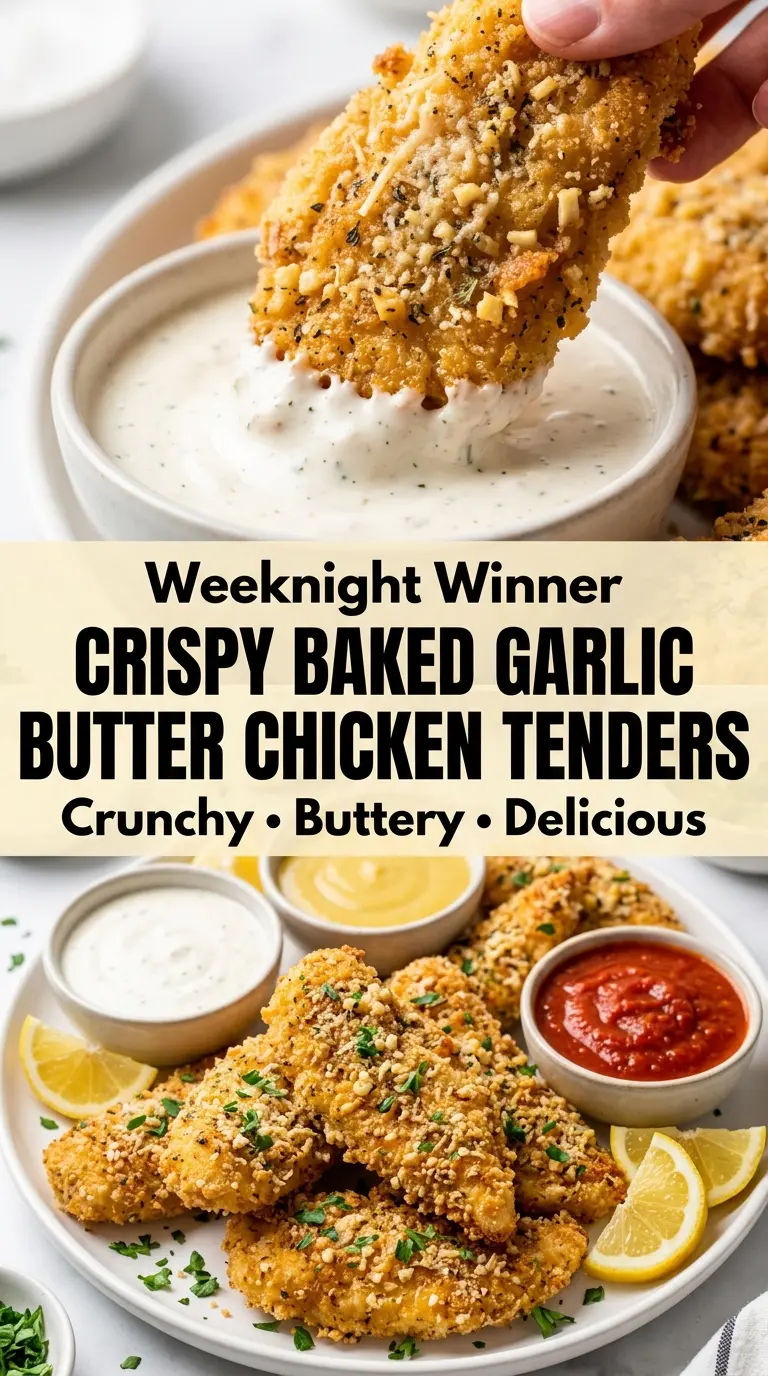 Crispy Baked Garlic Butter Chicken Tenders