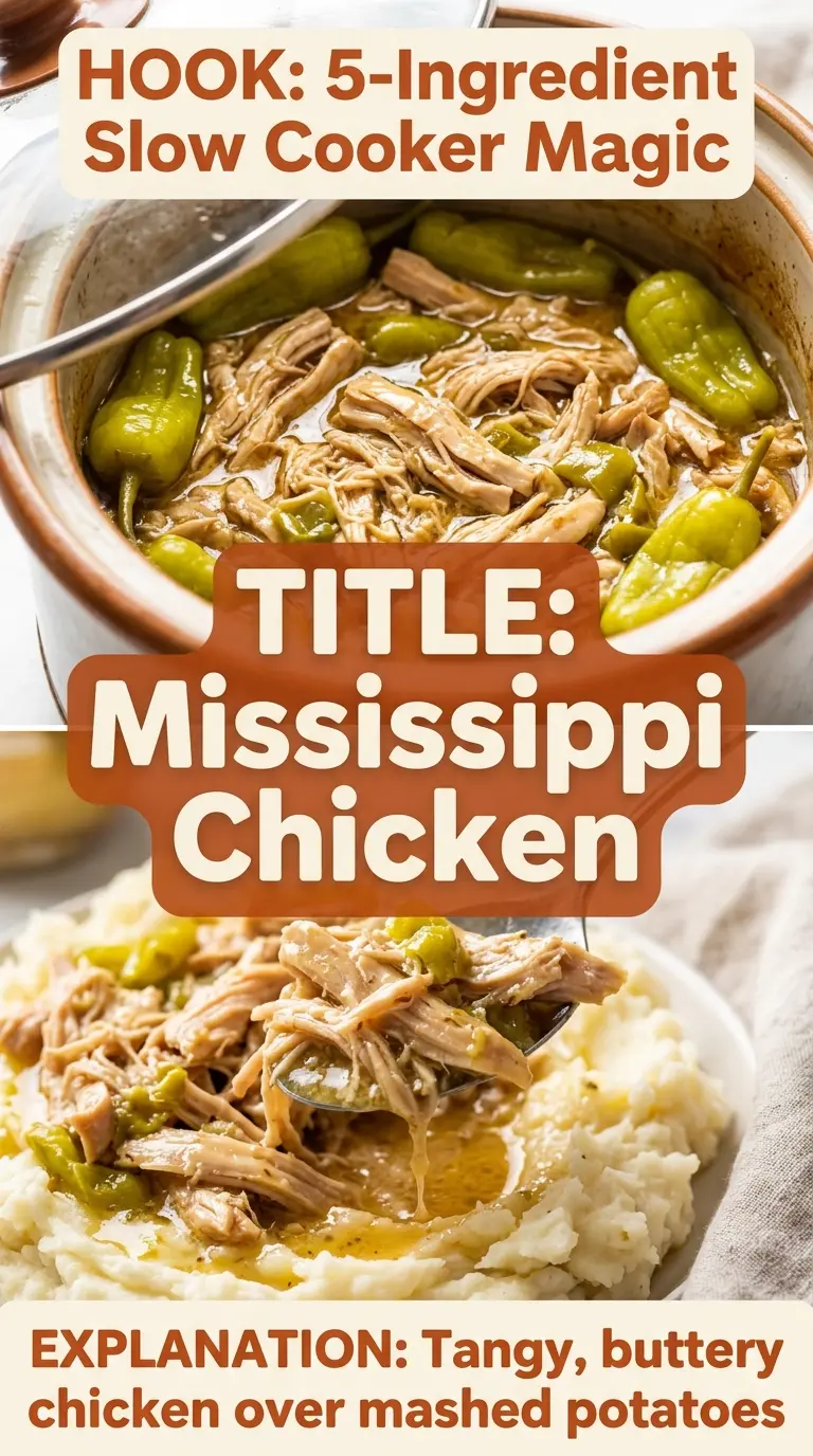 Crockpot Mississippi Chicken
