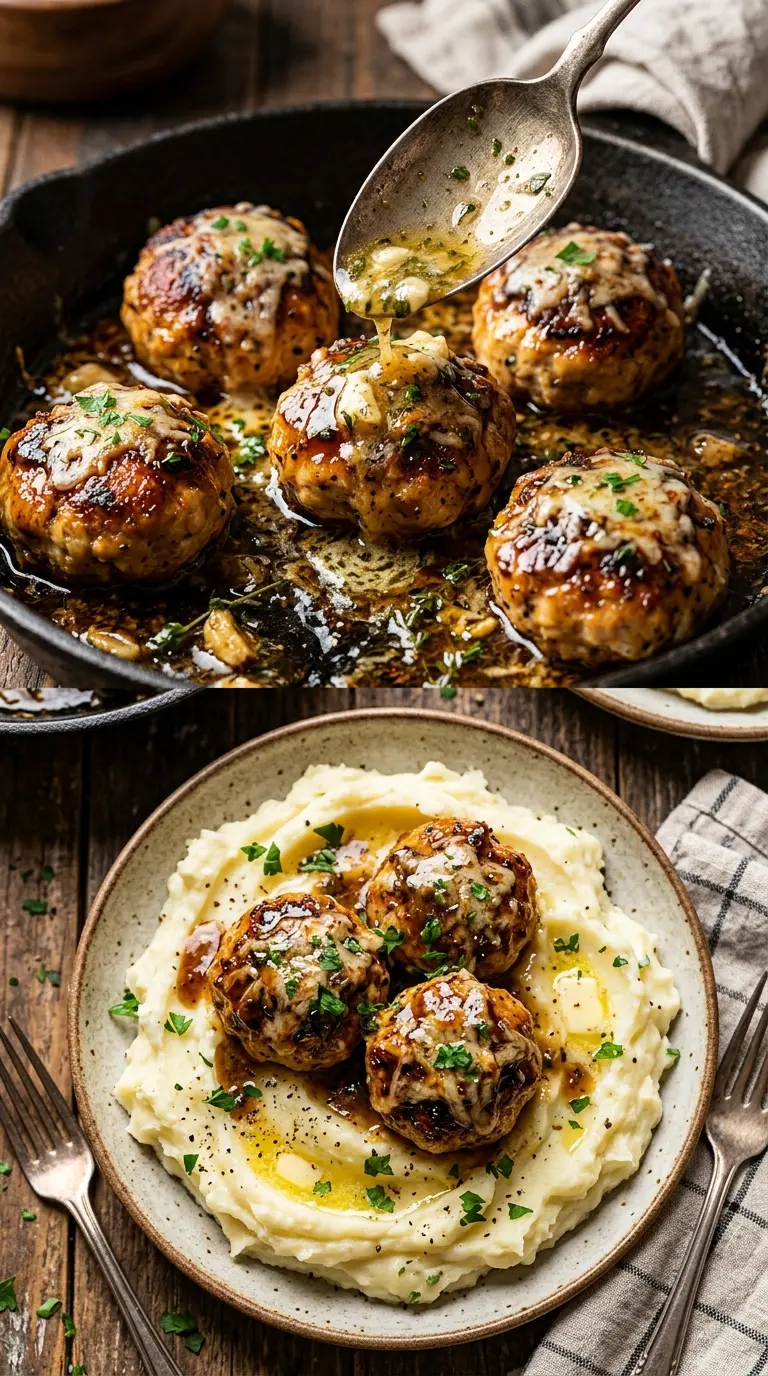Garlic Butter Chicken Meatballs