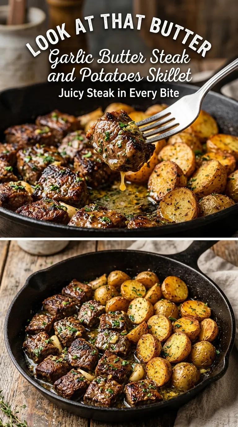 Garlic Butter Steak and Potatoes Skillet