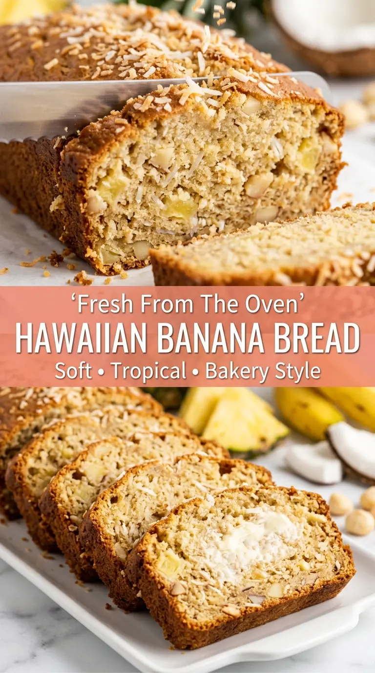 Hawaiian Banana Bread moist tropical loaf