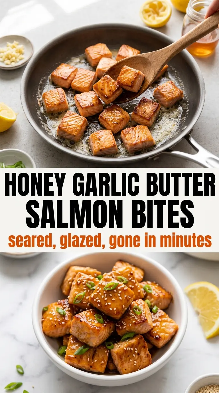 Honey Garlic Butter Salmon Bites crisp glazed savory