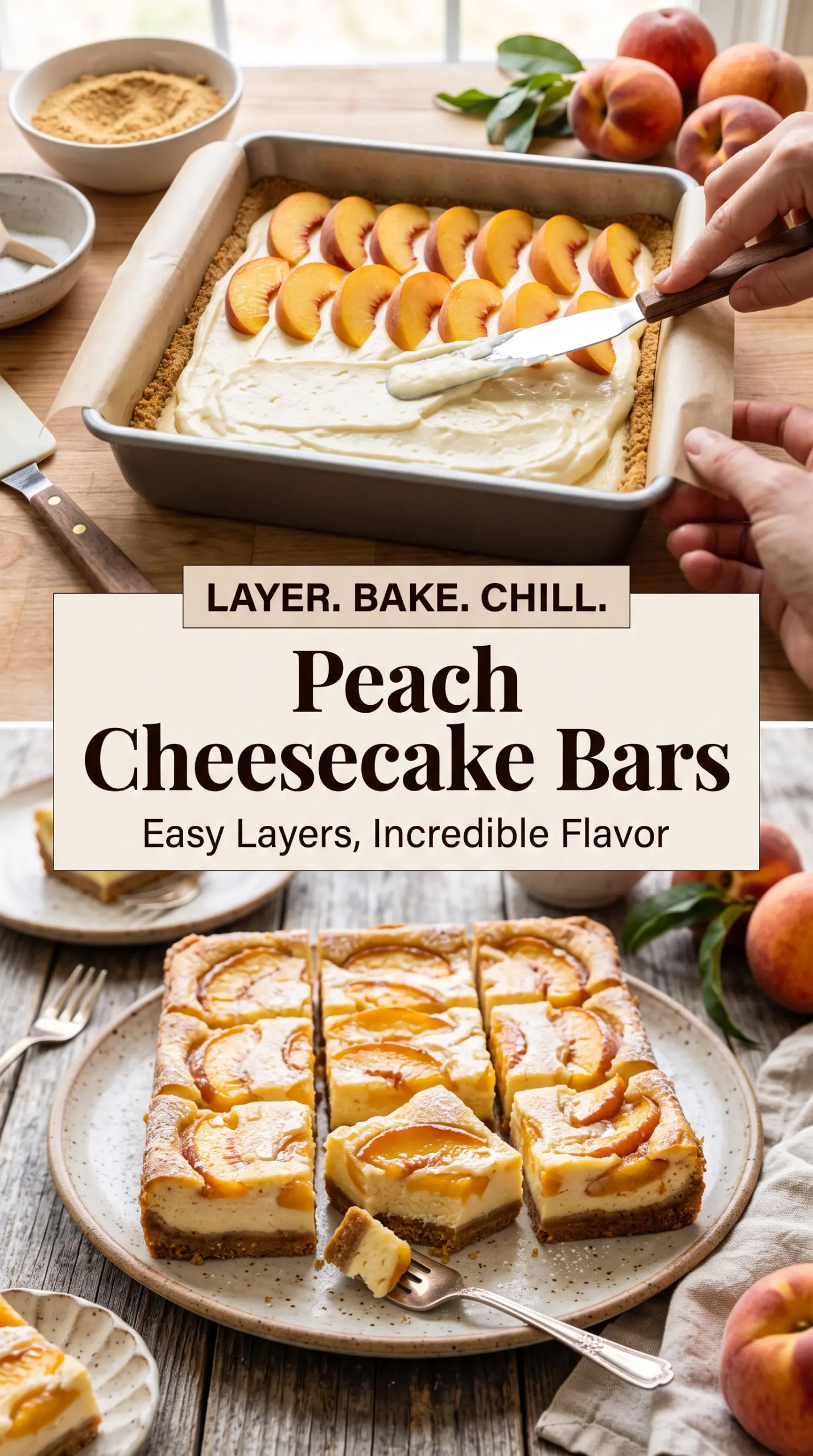 Peach Cheesecake Bars creamy peach bars