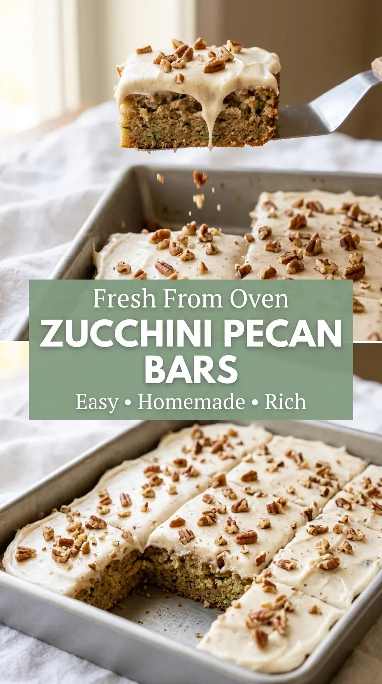 Zucchini Pecan Bars with Cream Cheese Frosting