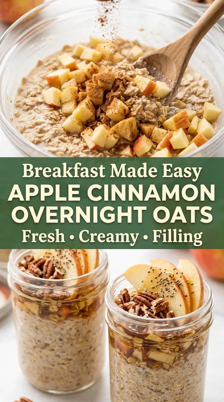 Apple Cinnamon Overnight Oats creamy apple cinnamon