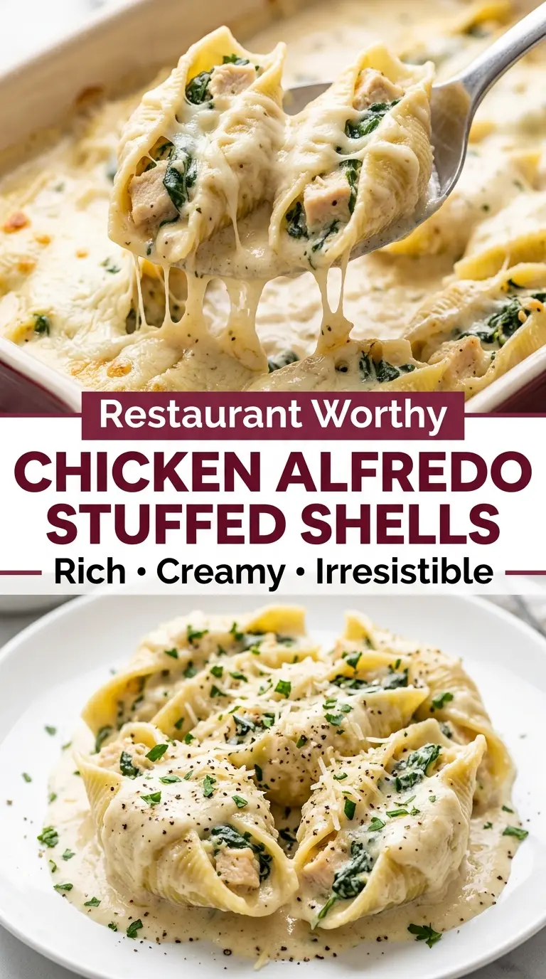 Chicken Alfredo Stuffed Shells