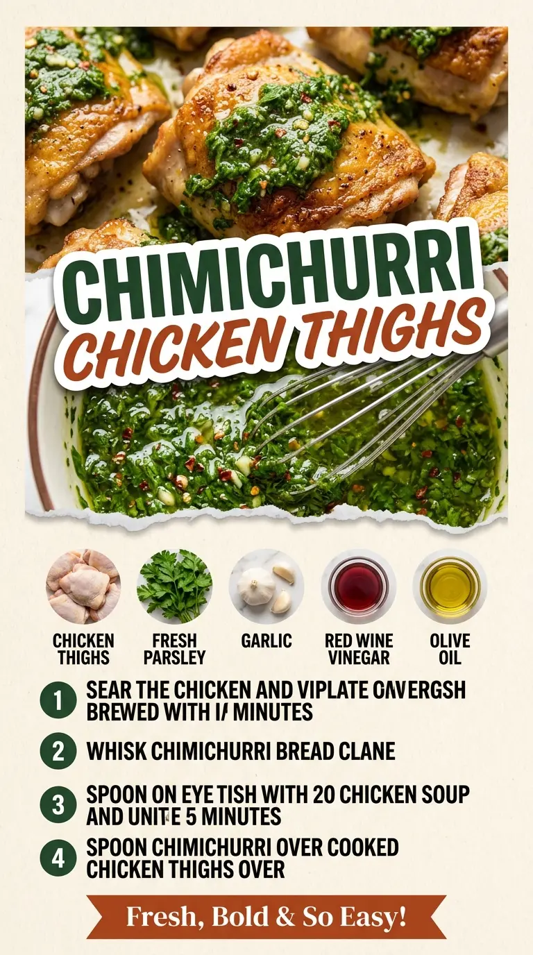 Chimichurri chicken thighs bright herby skillet dinner