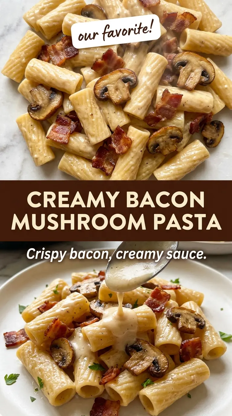 Creamy Bacon Mushroom Pasta