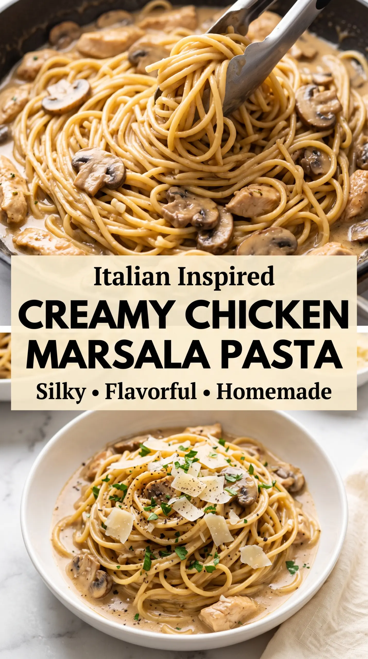 Creamy Chicken Marsala Pasta