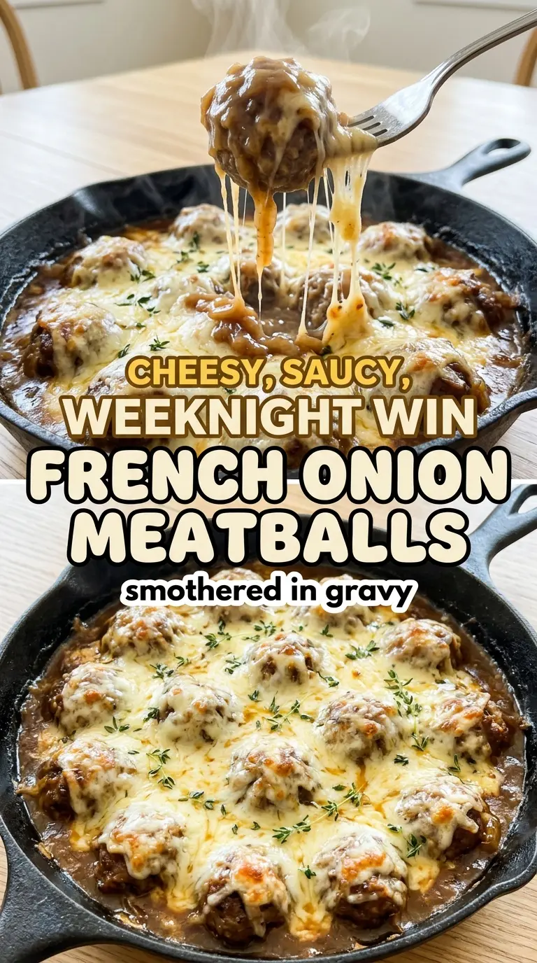 French Onion Meatballs