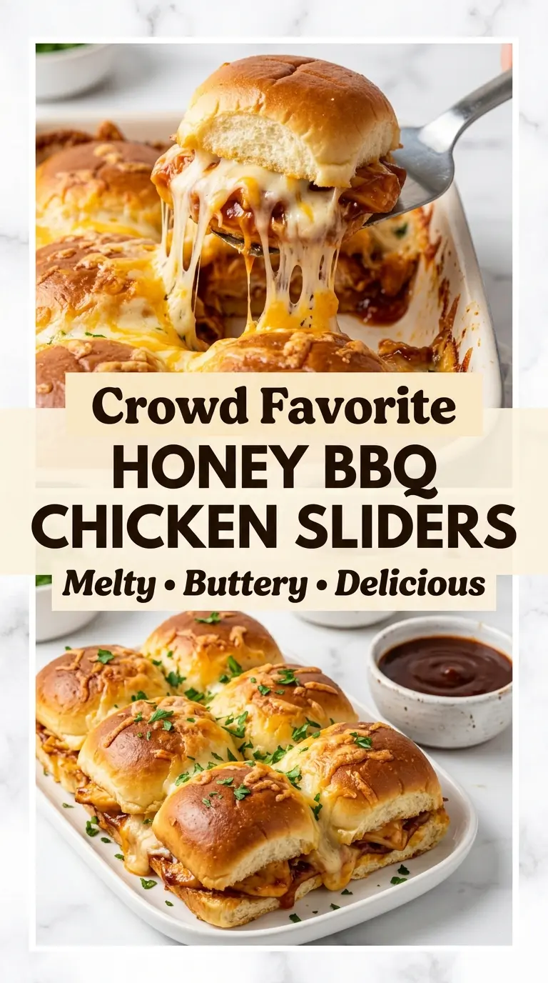 Honey BBQ Chicken Sliders sweet smoky cheesy