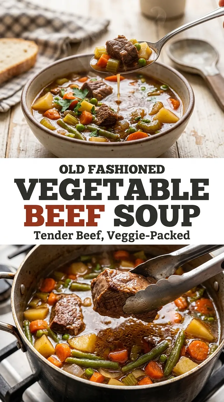 Old Fashioned Vegetable Beef Soup hearty savory