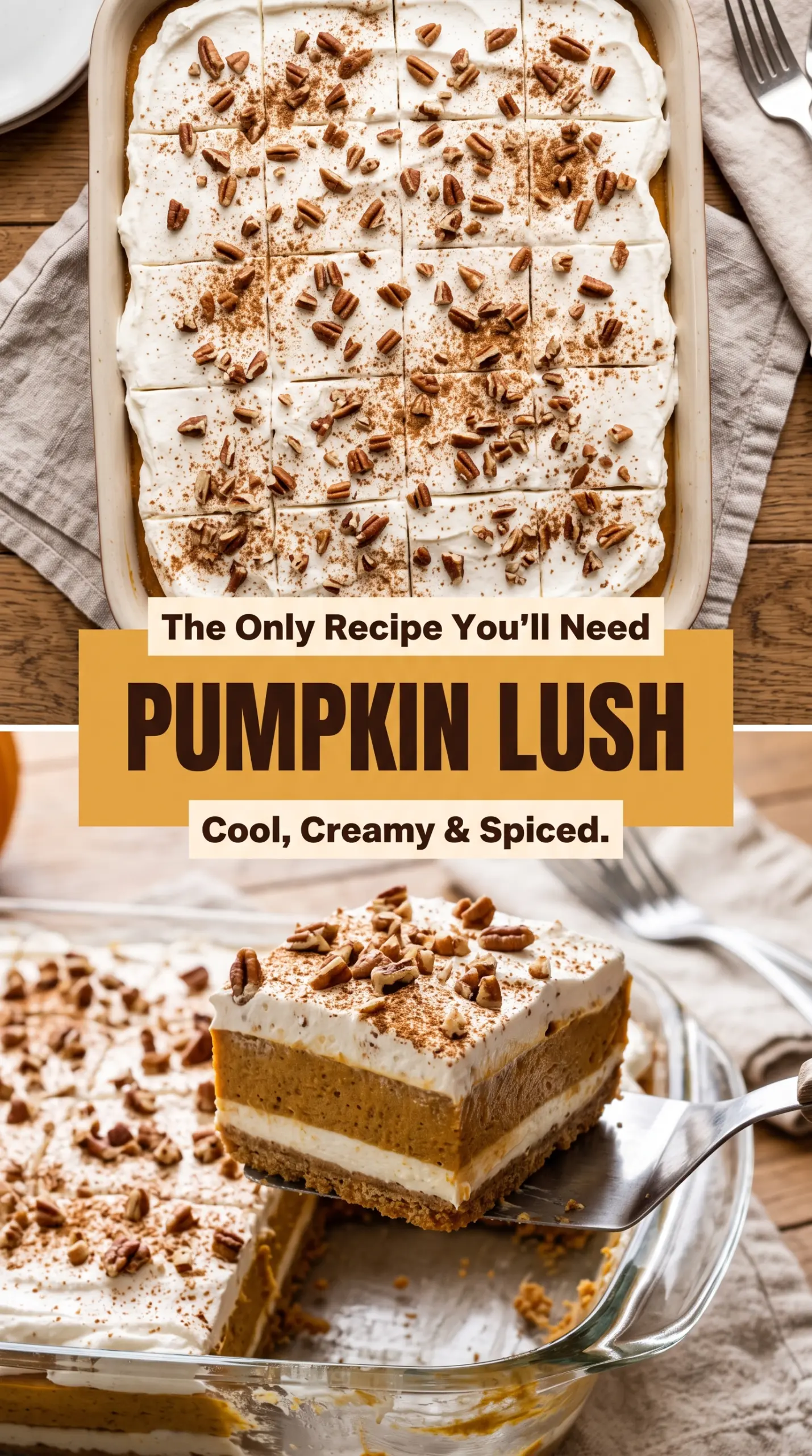 Pumpkin Lush creamy layered dessert