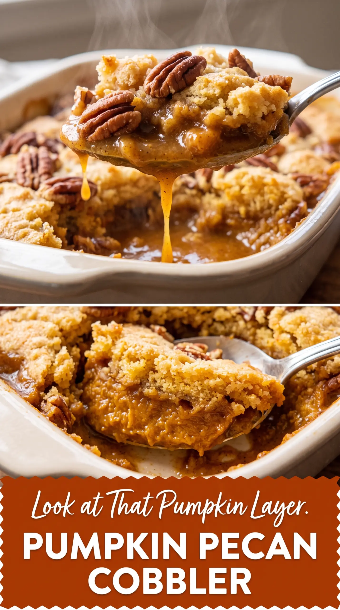 Pumpkin Pecan Cobbler
