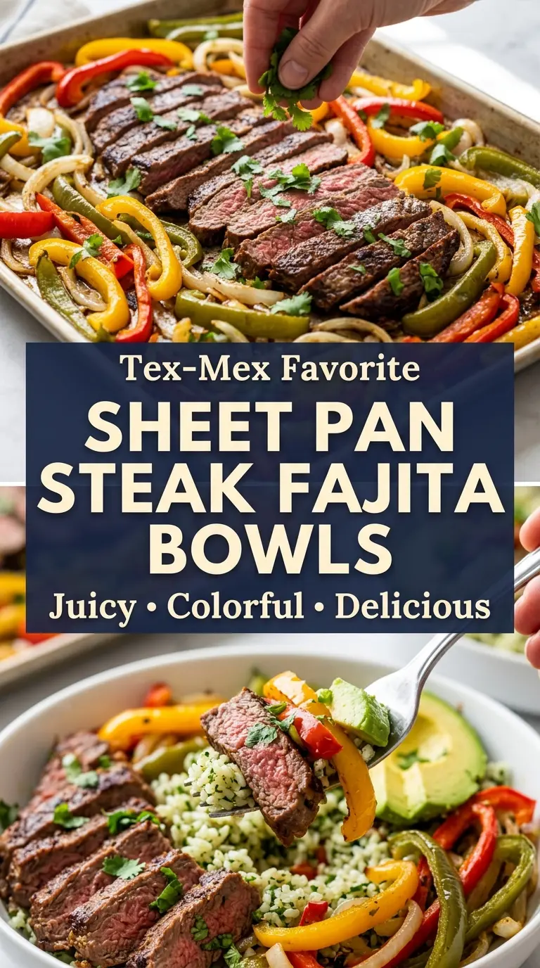 Sheet Pan Steak Fajita Bowls