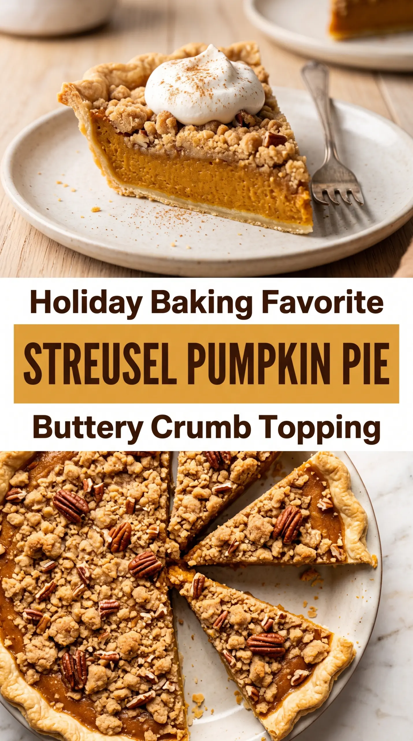 Streusel Pumpkin Pie buttery spiced crisp