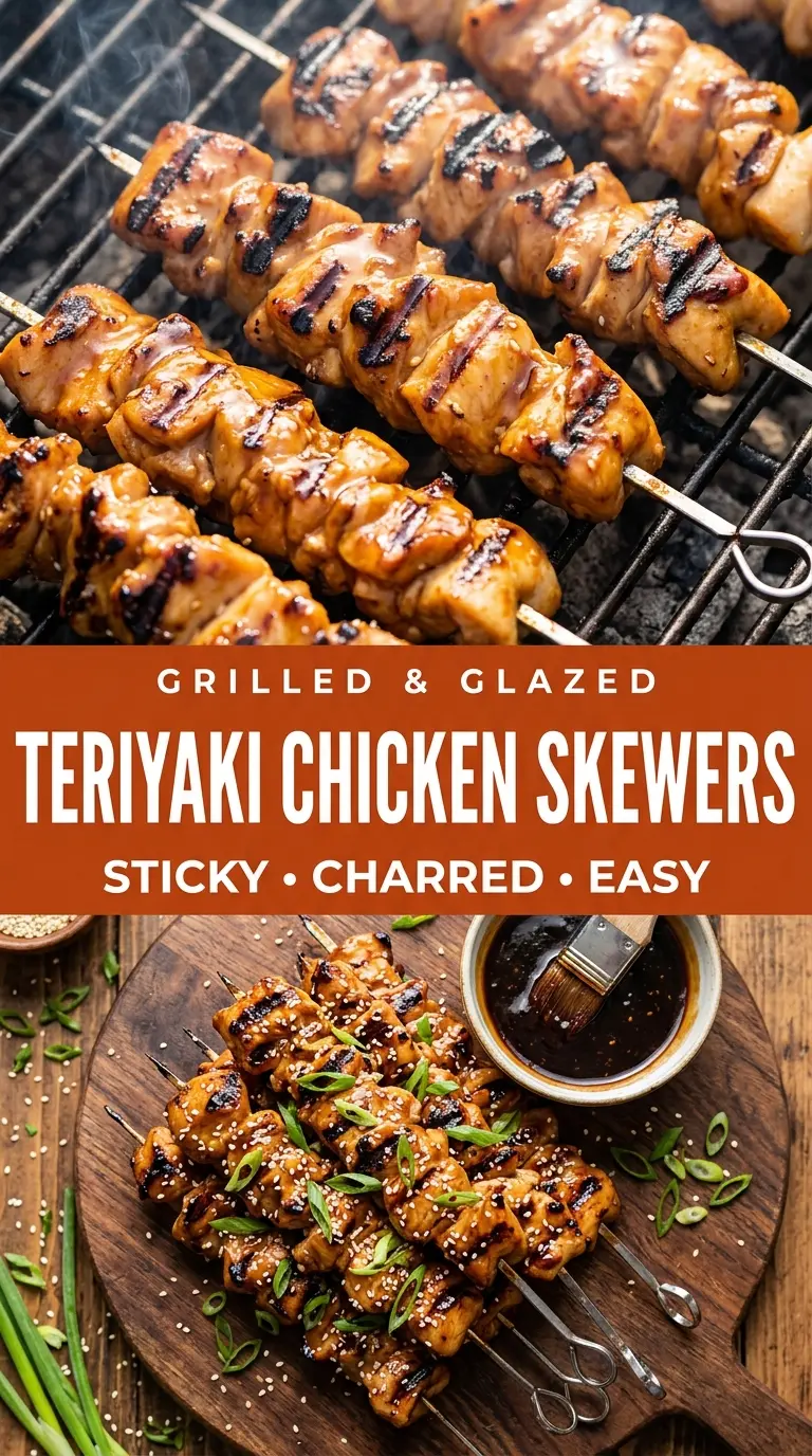 Teriyaki Chicken Skewers juicy grilled caramelized