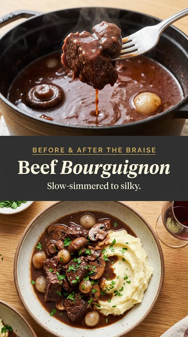 Beef Bourguignon rich braised stew