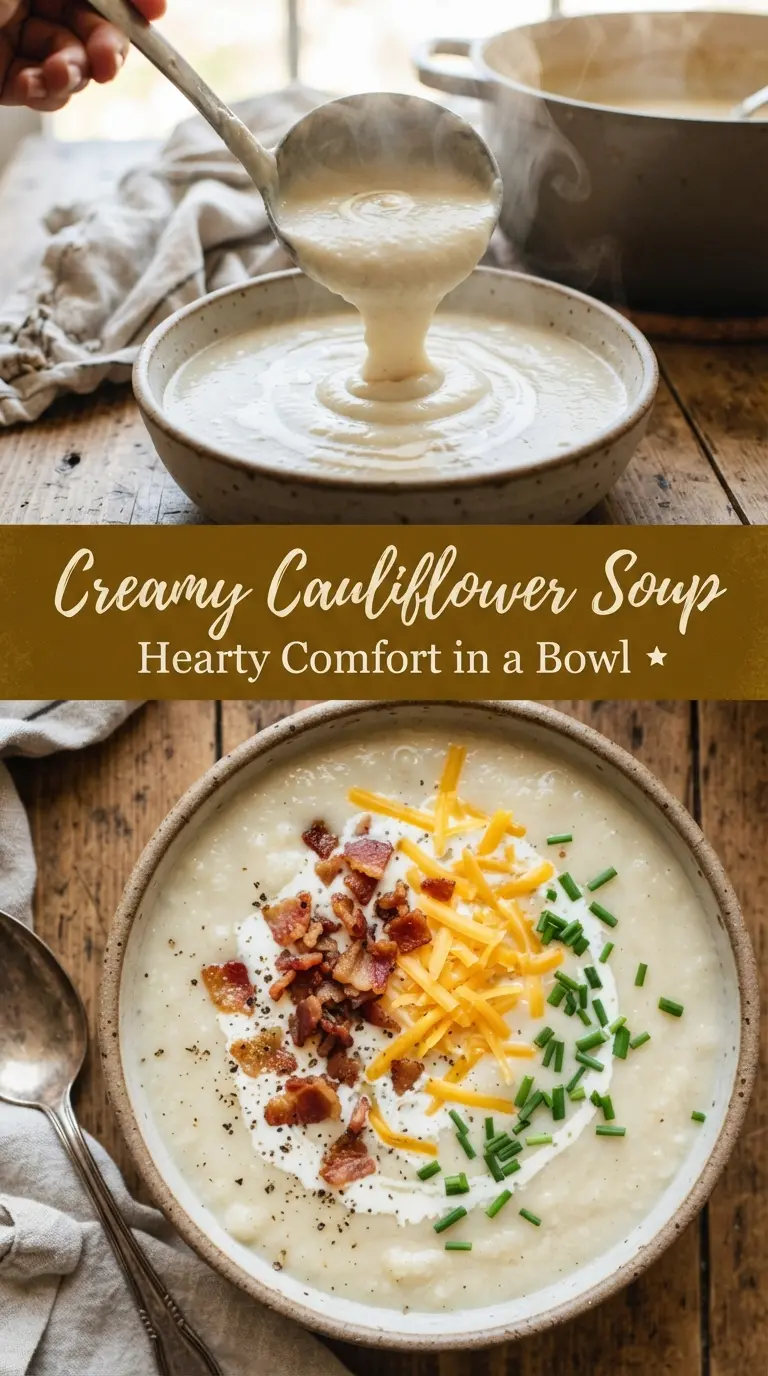 Creamy One Pot Cauliflower Soup with Parmesan, velvety, low carb