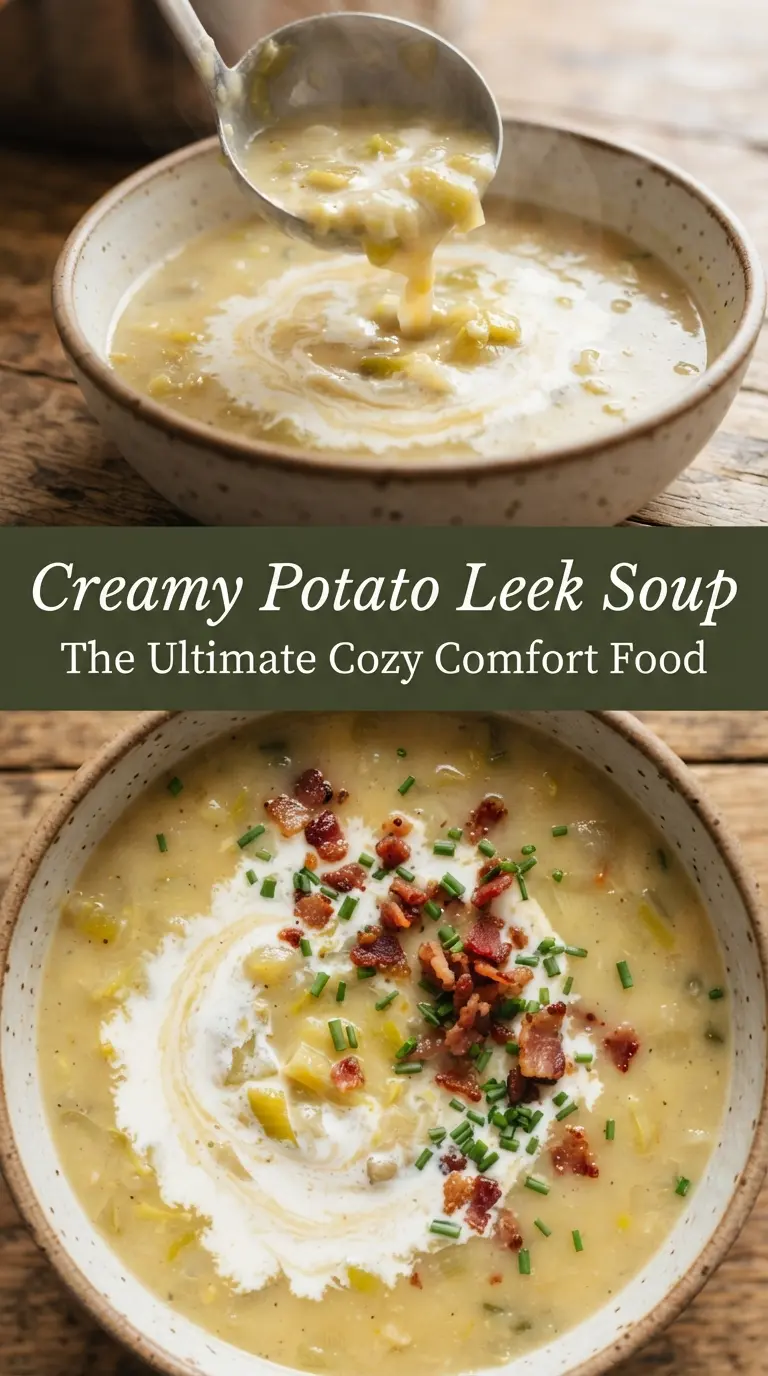Creamy One Pot Potato Leek Soup silky velvety comforting
