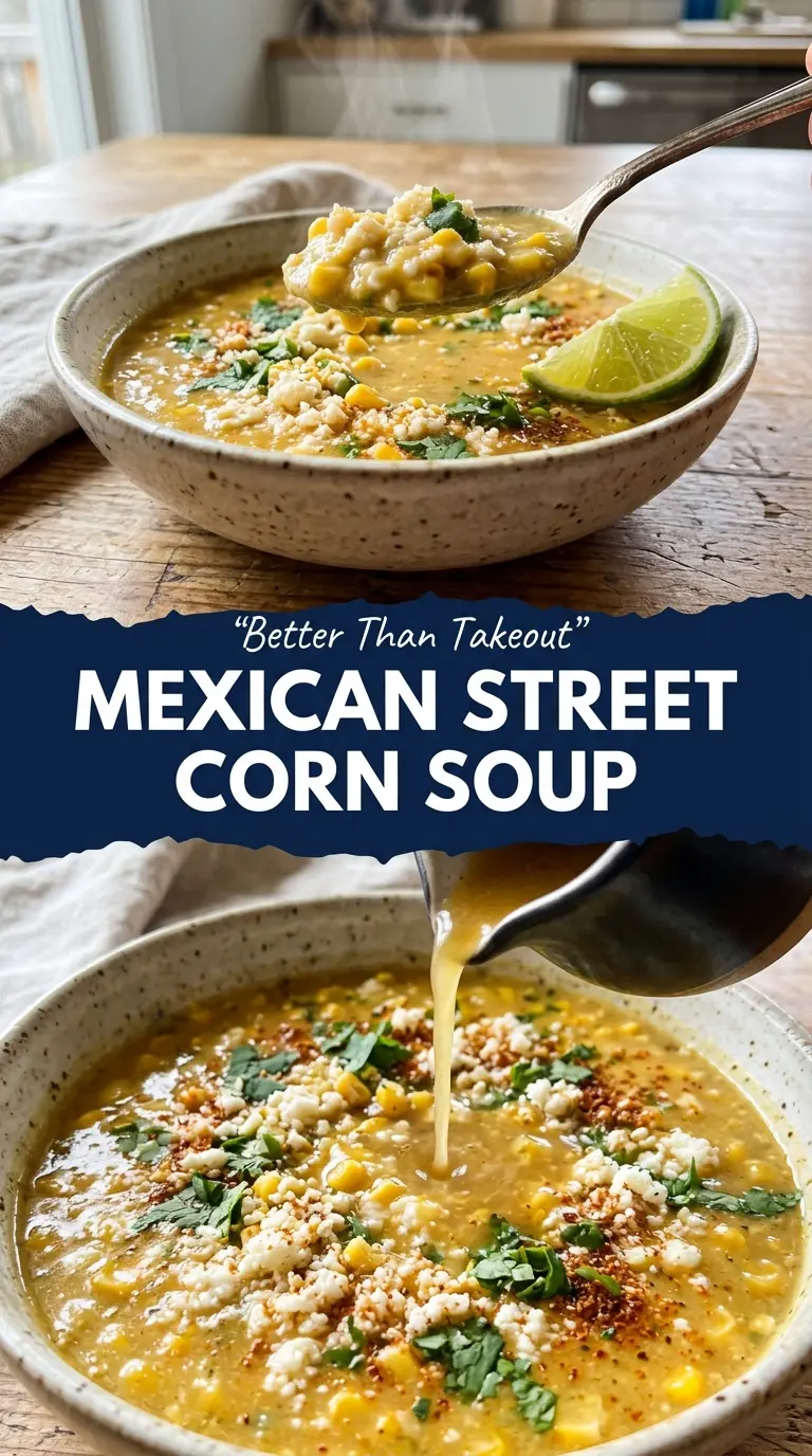 Mexican Street Corn Soup creamy smoky lime