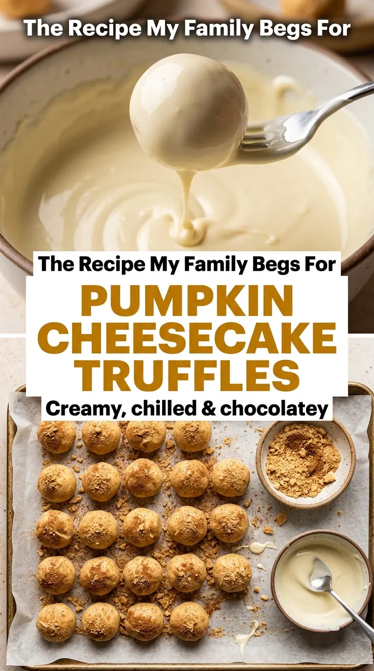 Pumpkin Cheesecake Truffles creamy chocolate-spiced