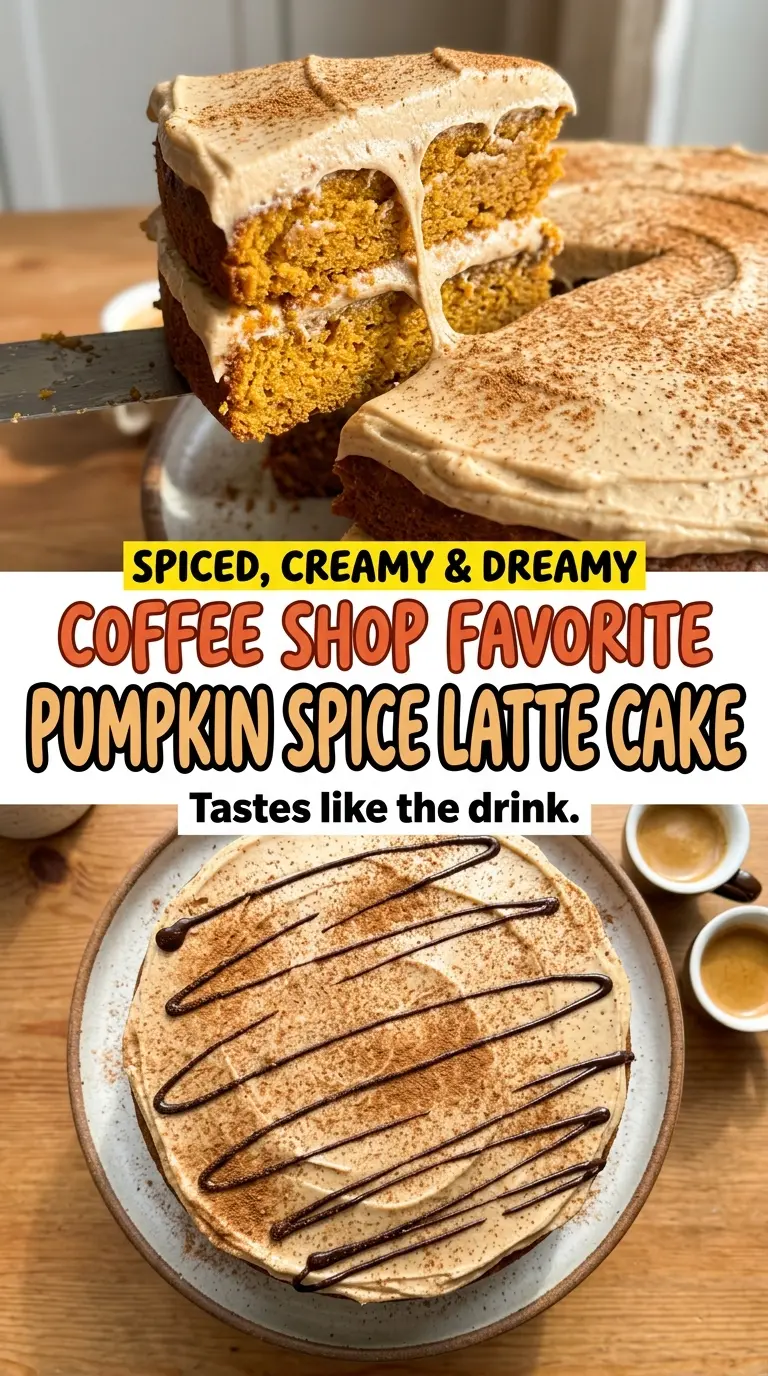 Pumpkin Spice Latte Cake moist espresso-spiked, coffee frosting, cinnamon