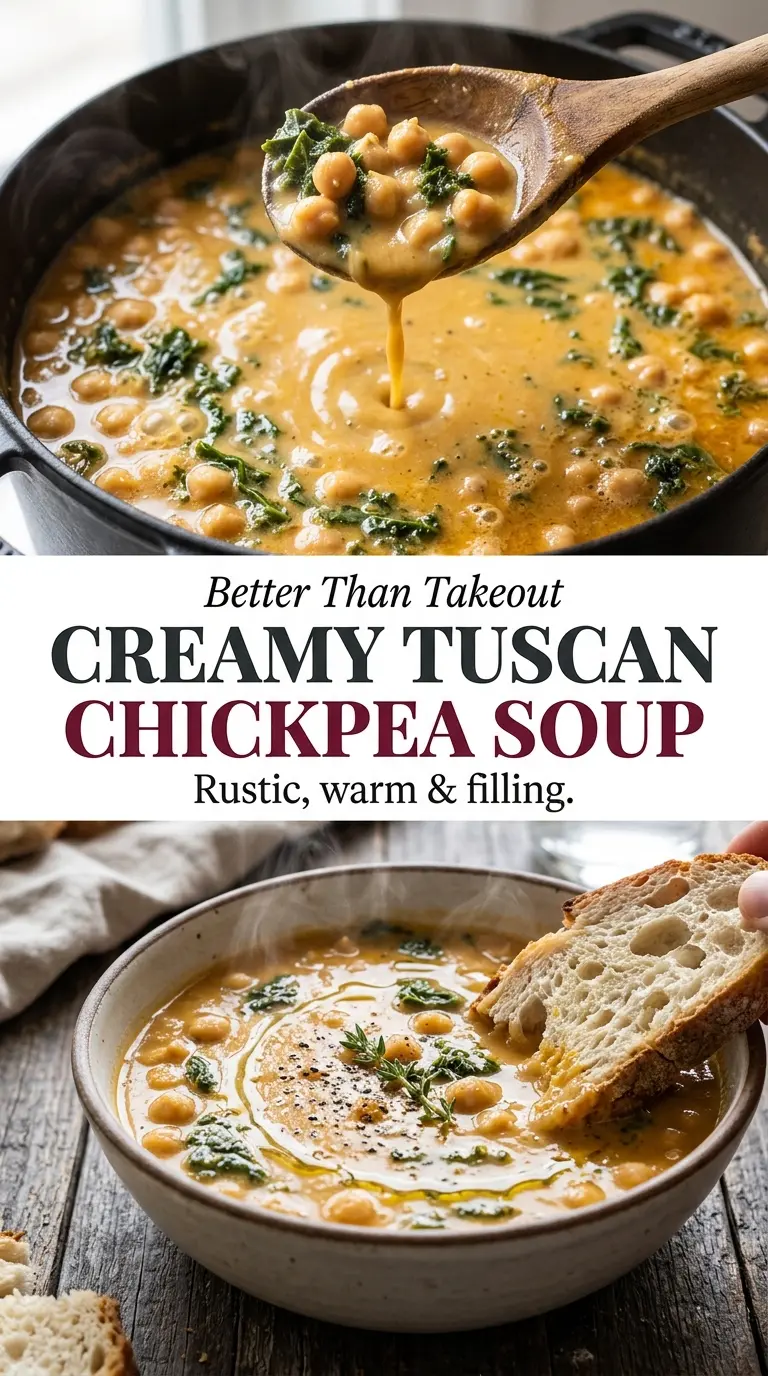 Tuscan Chickpea Soup creamy hearty